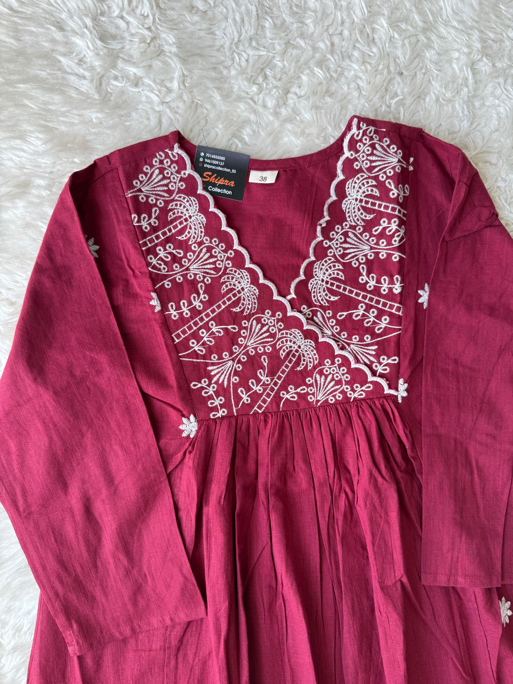 Khadi Cotton Kurti Plazo Set