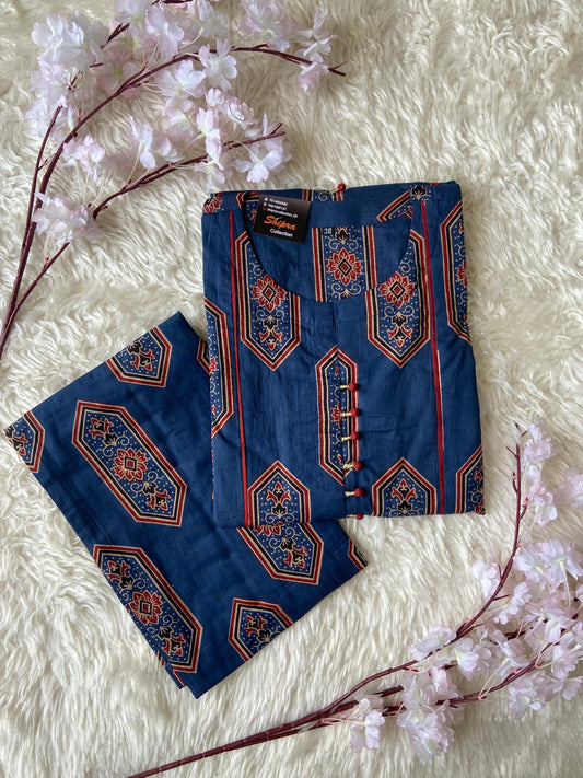 Premium Cotton Kurti Plazo Set