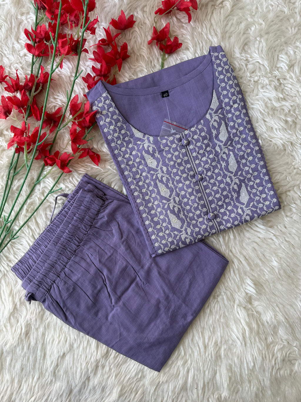 Premium Cotton Kurti Plazo Set