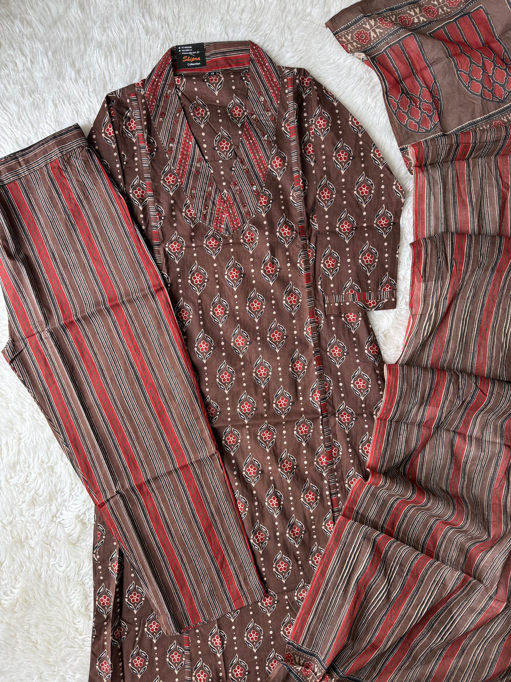 Premium Cotton Kurti Pant Dupatta Set