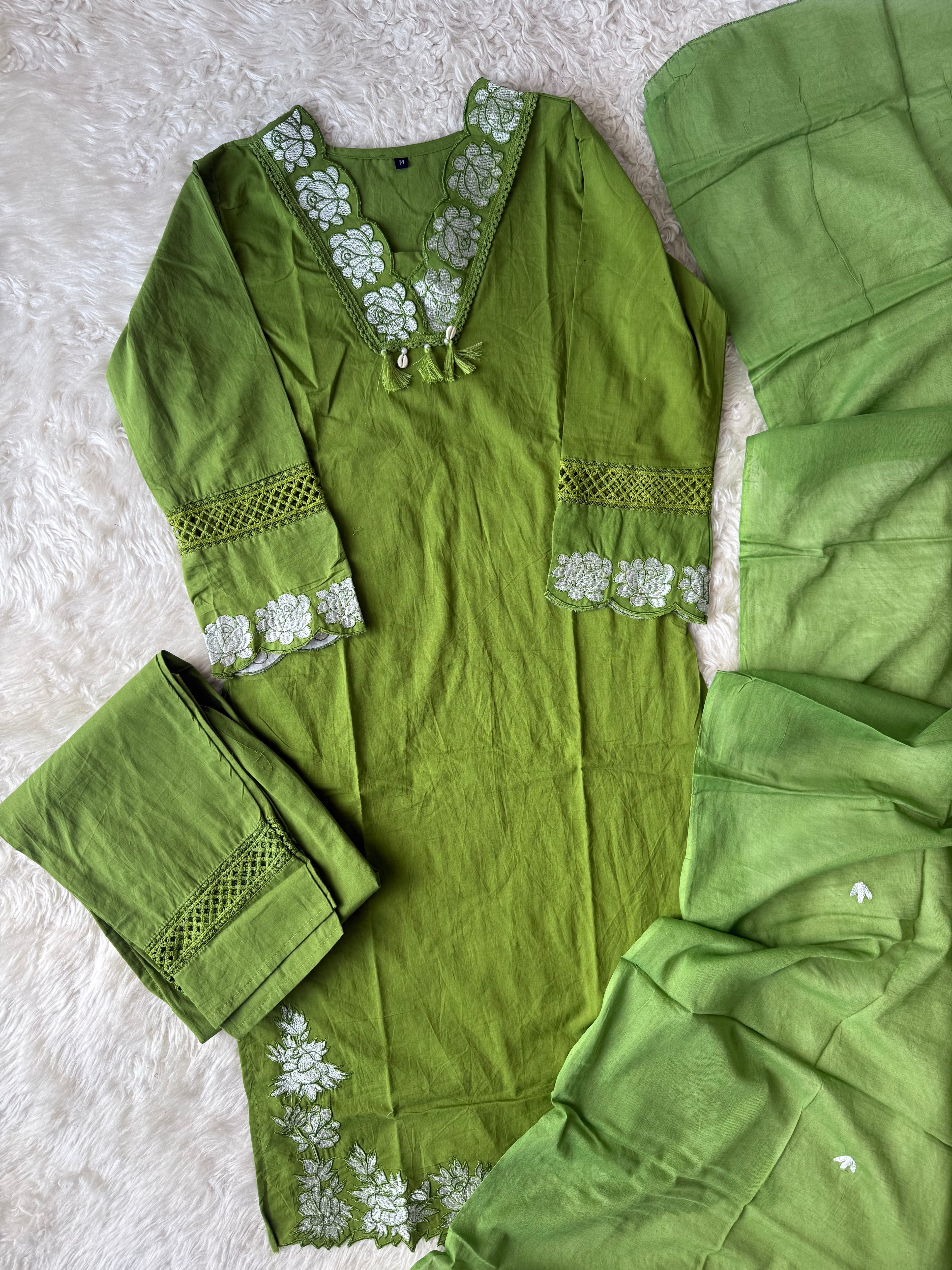 Budget Friendly Kurti Pant Dupatta Set