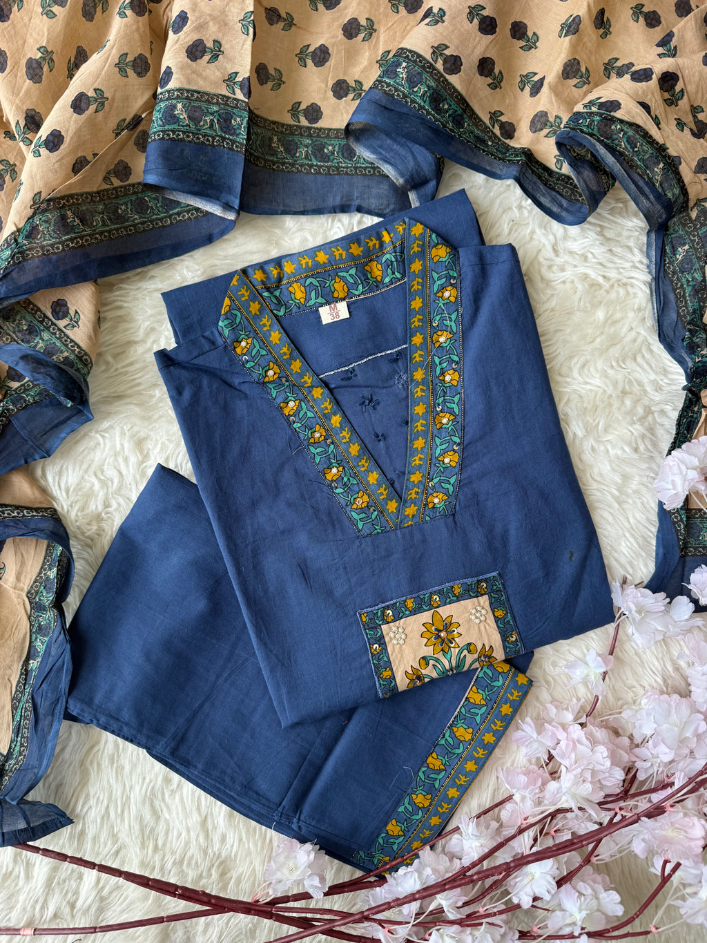 Premium Cotton Kurti Pant Dupatta Set