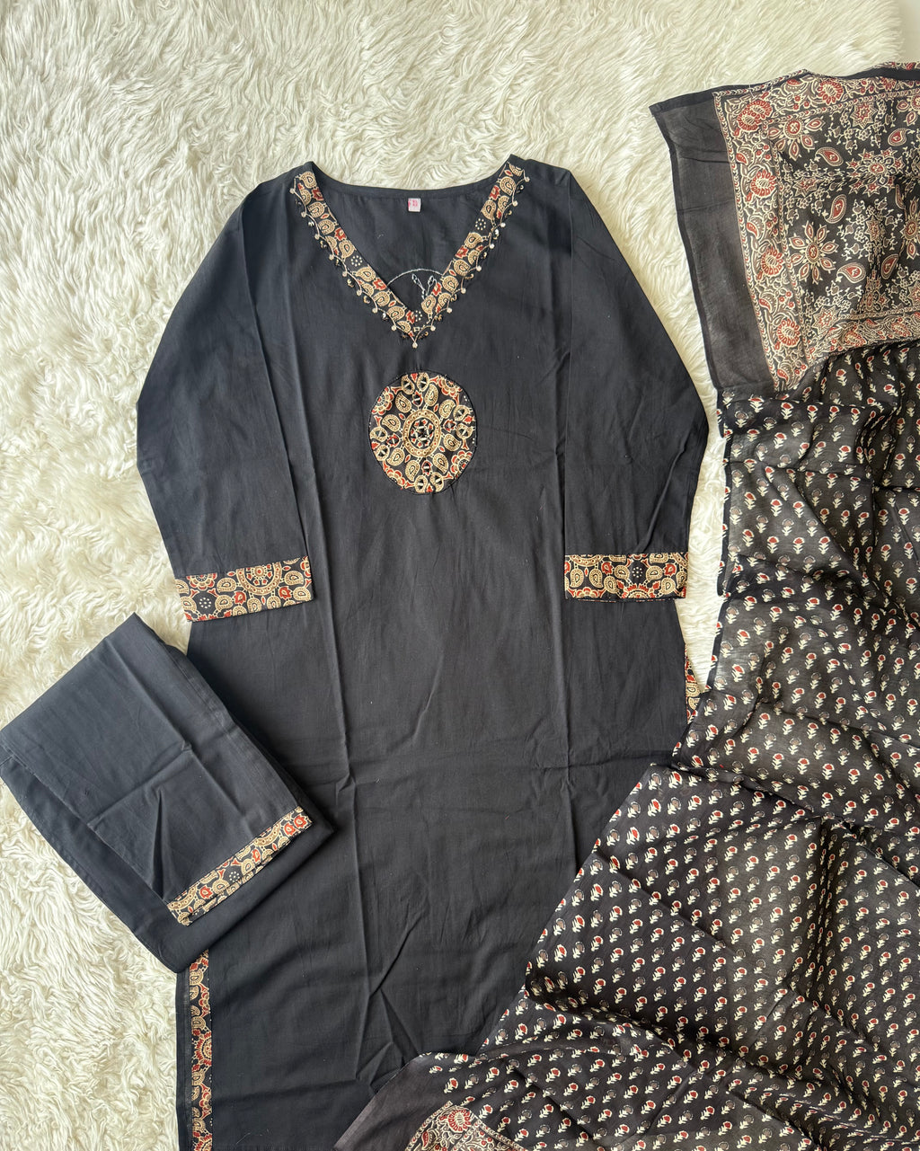 Premium Cotton Kurti Pant Dupatta Set