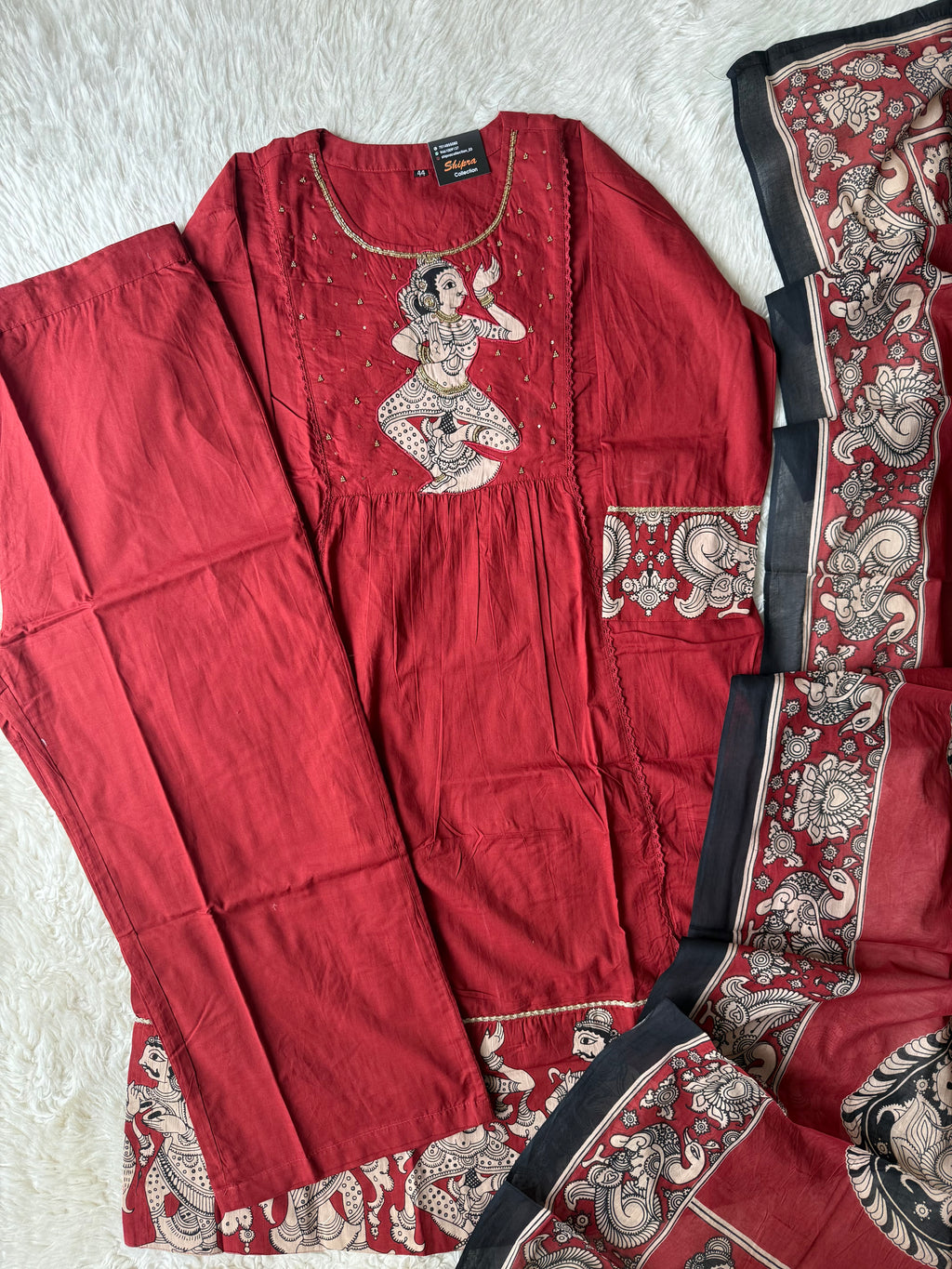 Premium Cotton Kurti Pant Dupatta Set