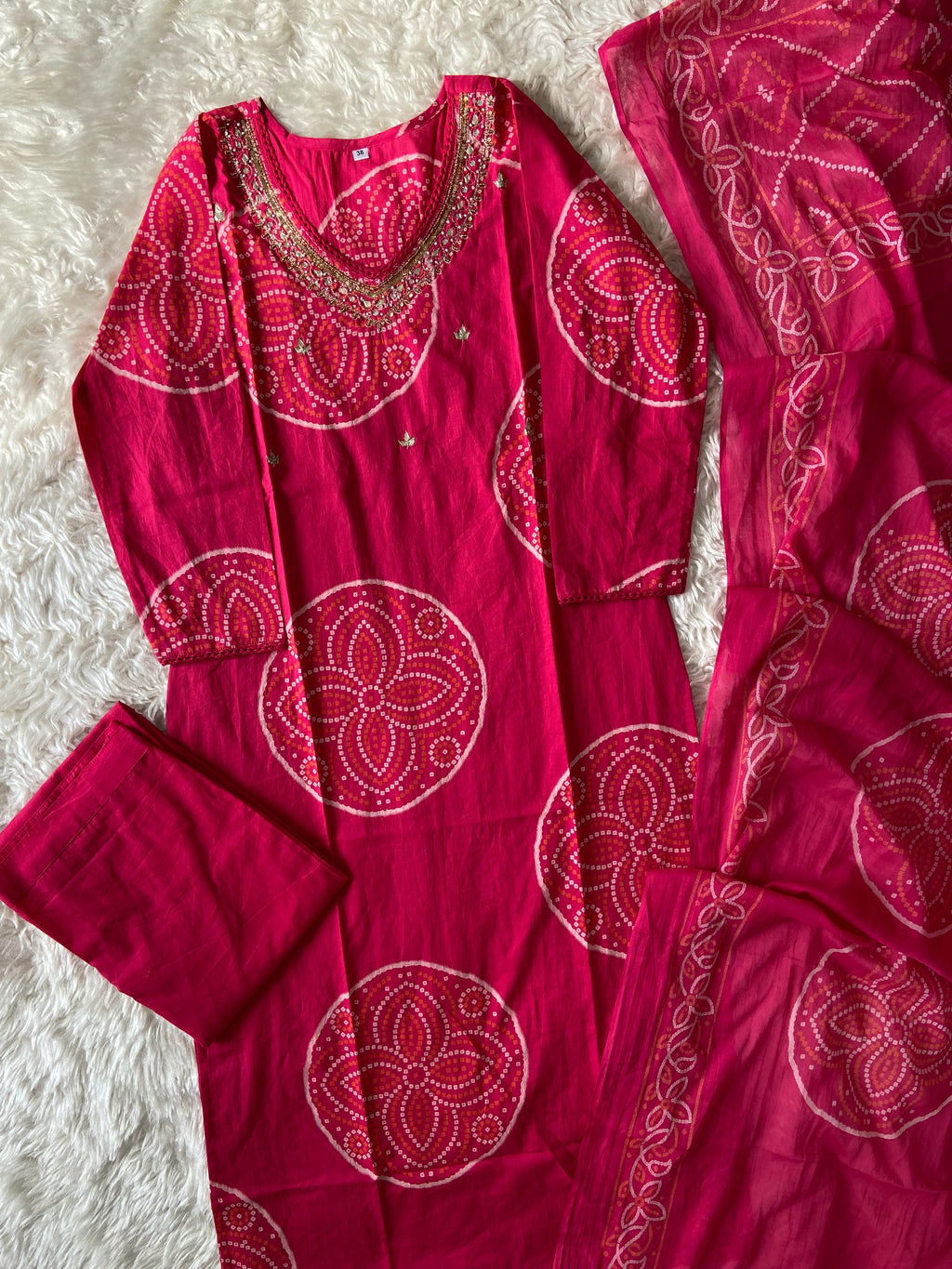 Premium Cotton Kurti Pant Dupatta Set