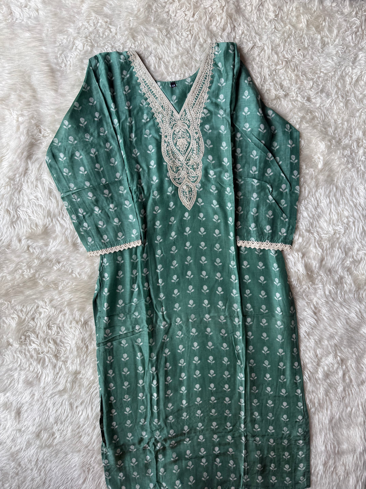 Pure Muslin Silk Kurti Pant Dupatta Set