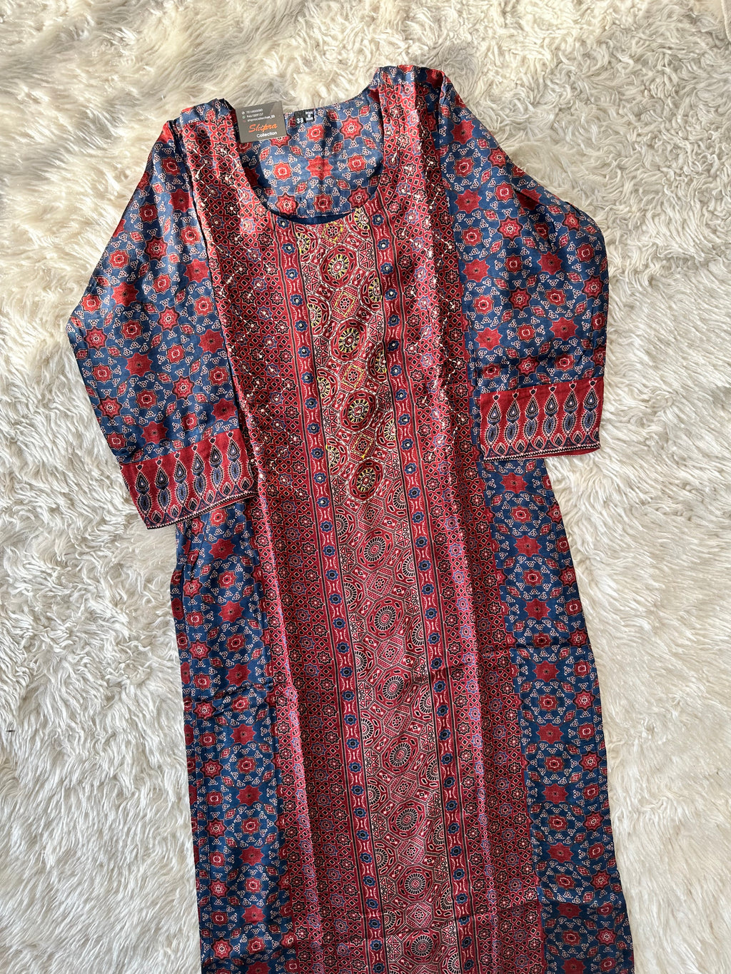 Crepe Silk Kurti Pant Dupatta Set