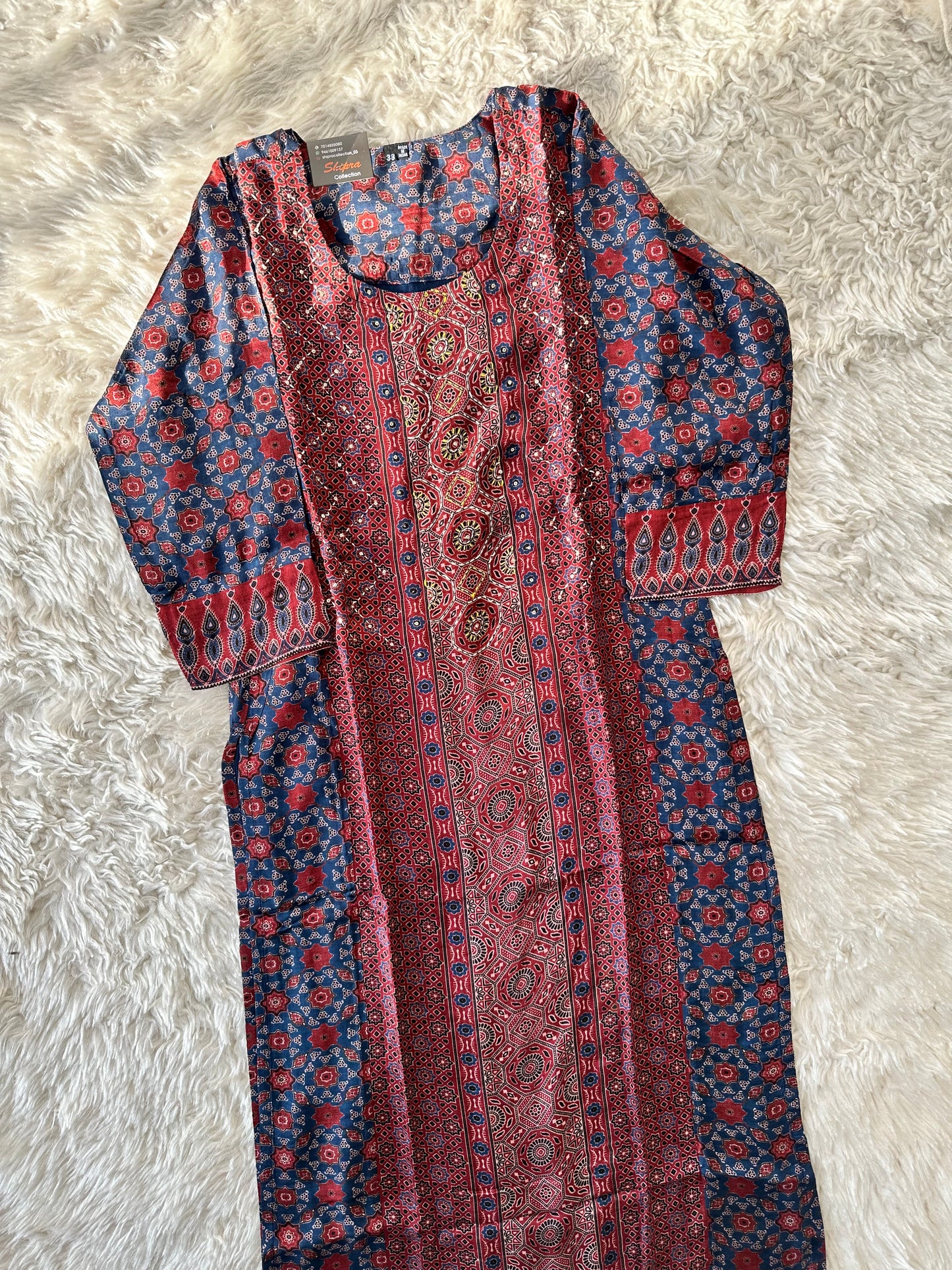 Crepe Silk Kurti Pant Dupatta Set