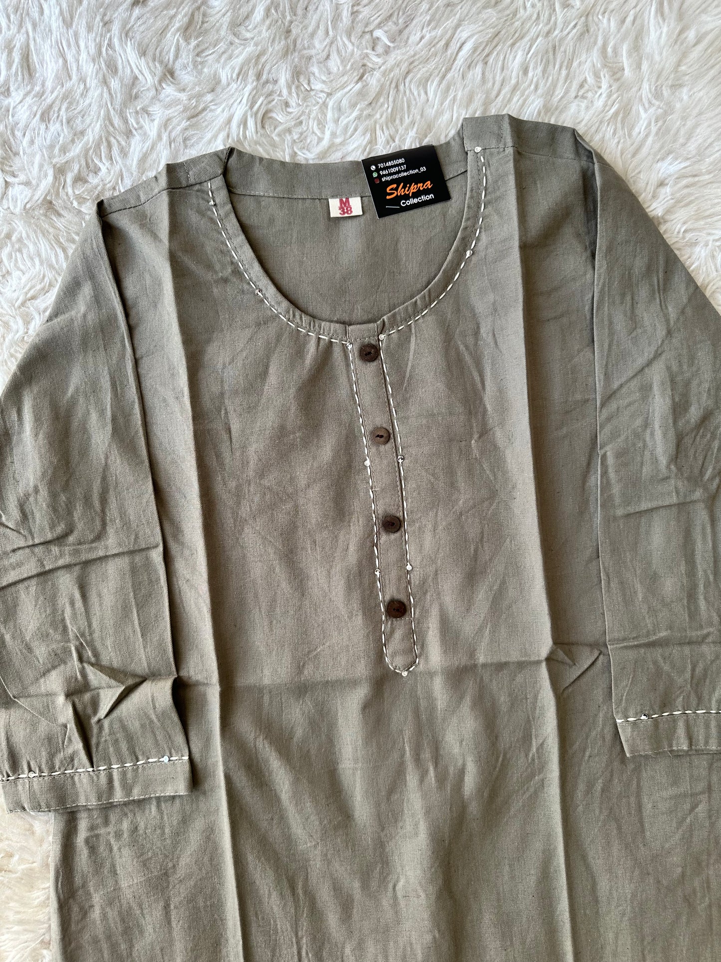 Khadi Cotton Short Kurti