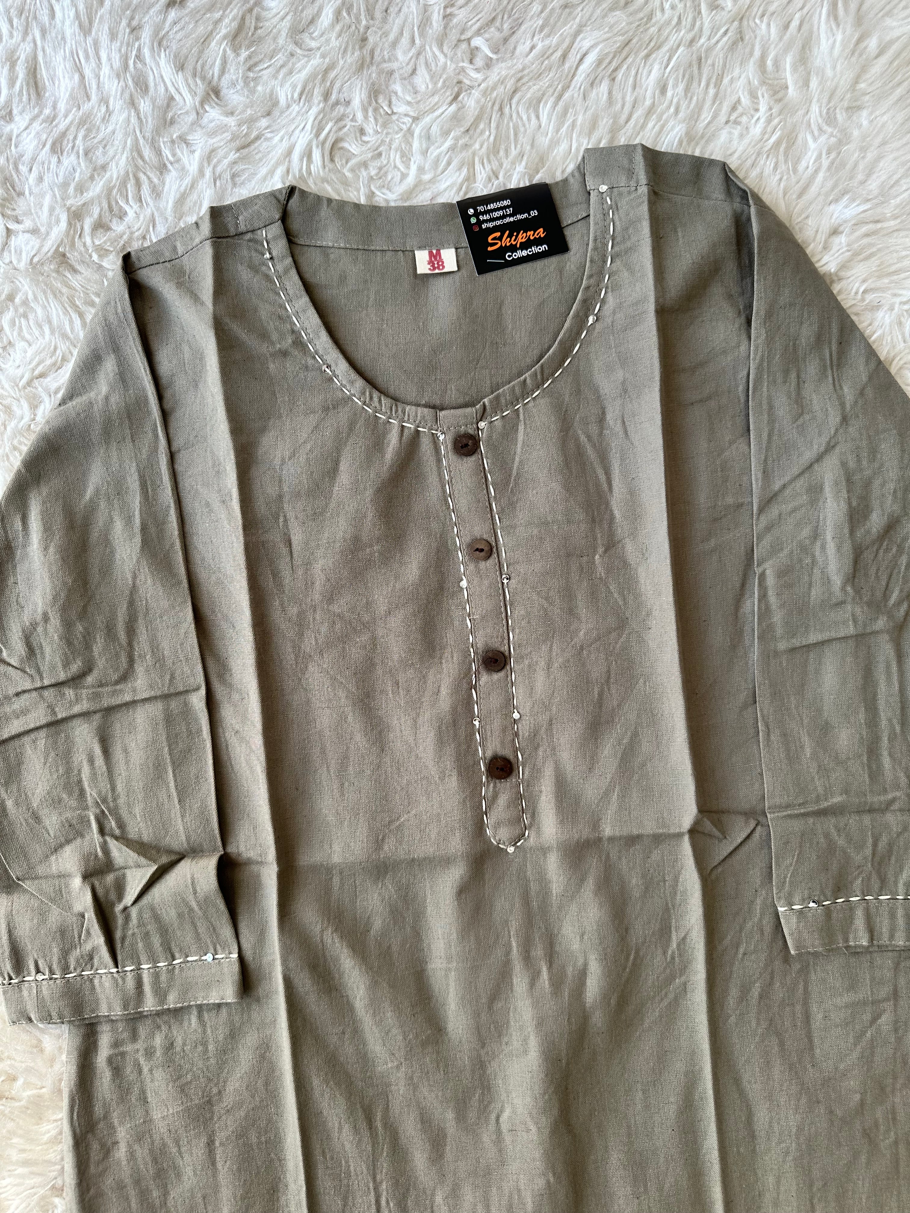 Khadi Cotton Short Kurti