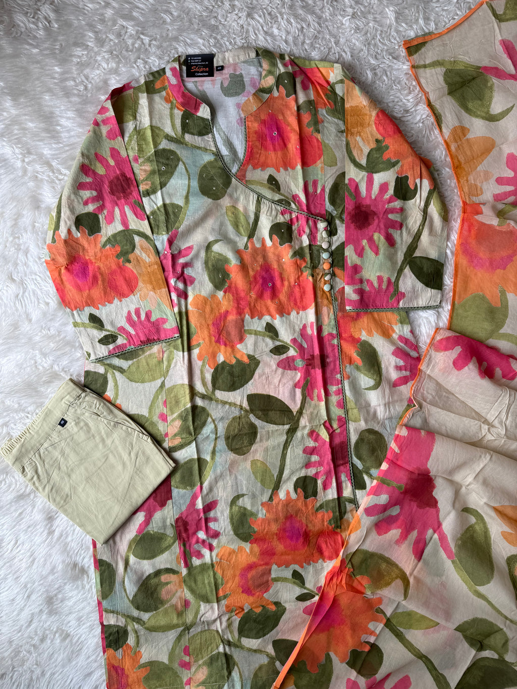 Premium Cotton Kurti Pant Dupatta Set