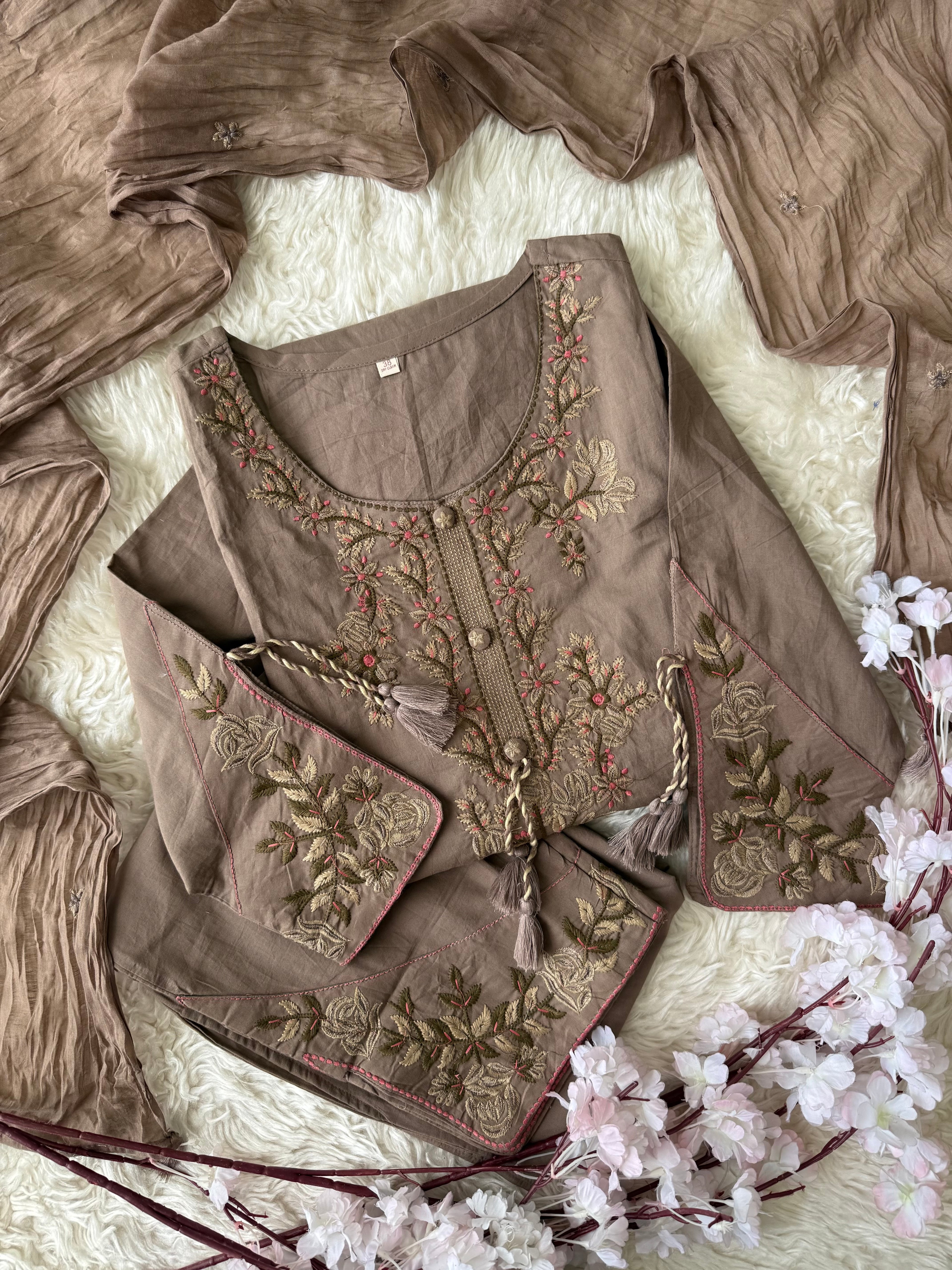 Premium Cotton Kurti Pant Dupatta Set
