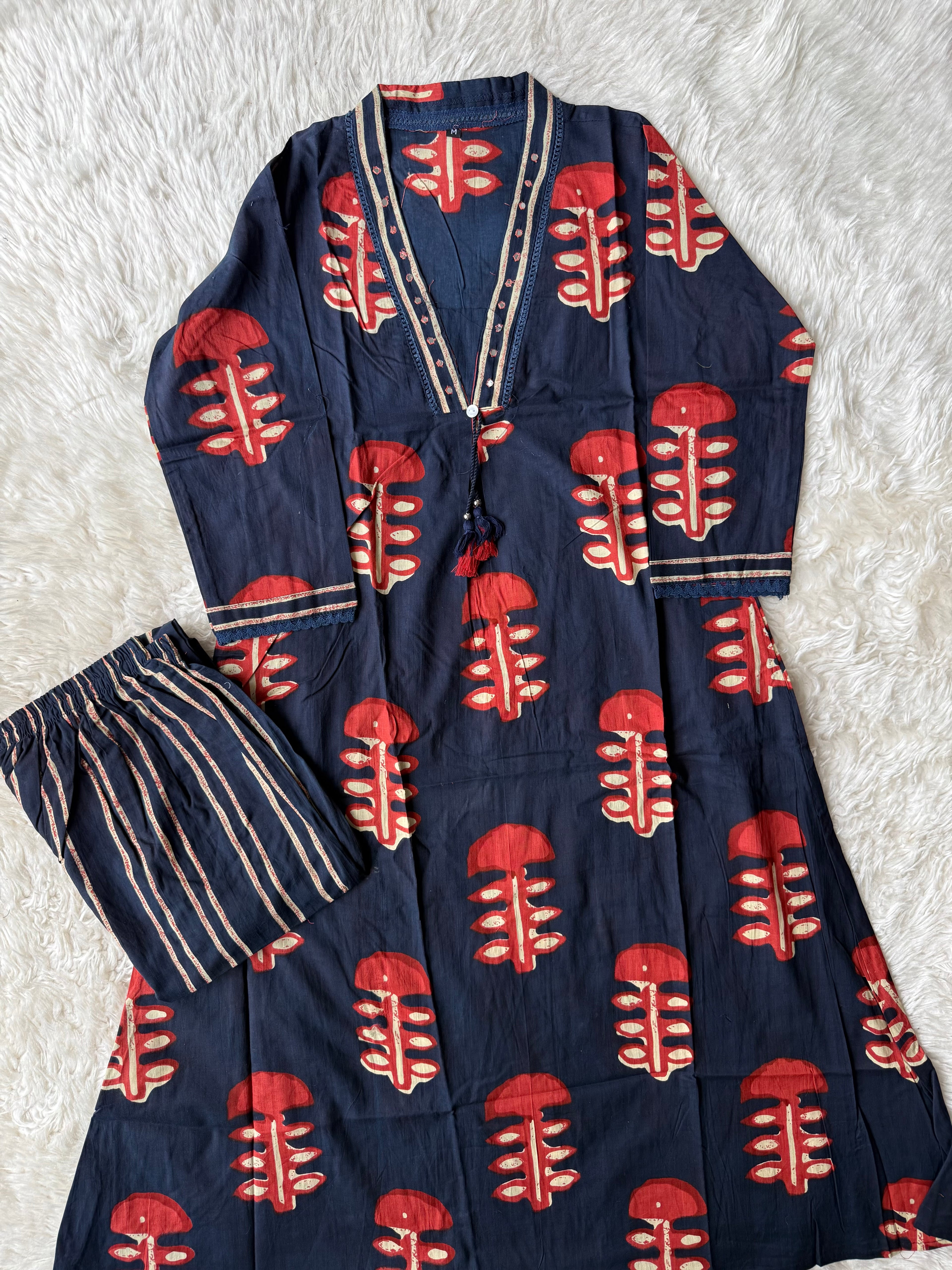 Cotton FLARE Kurti Pant Set