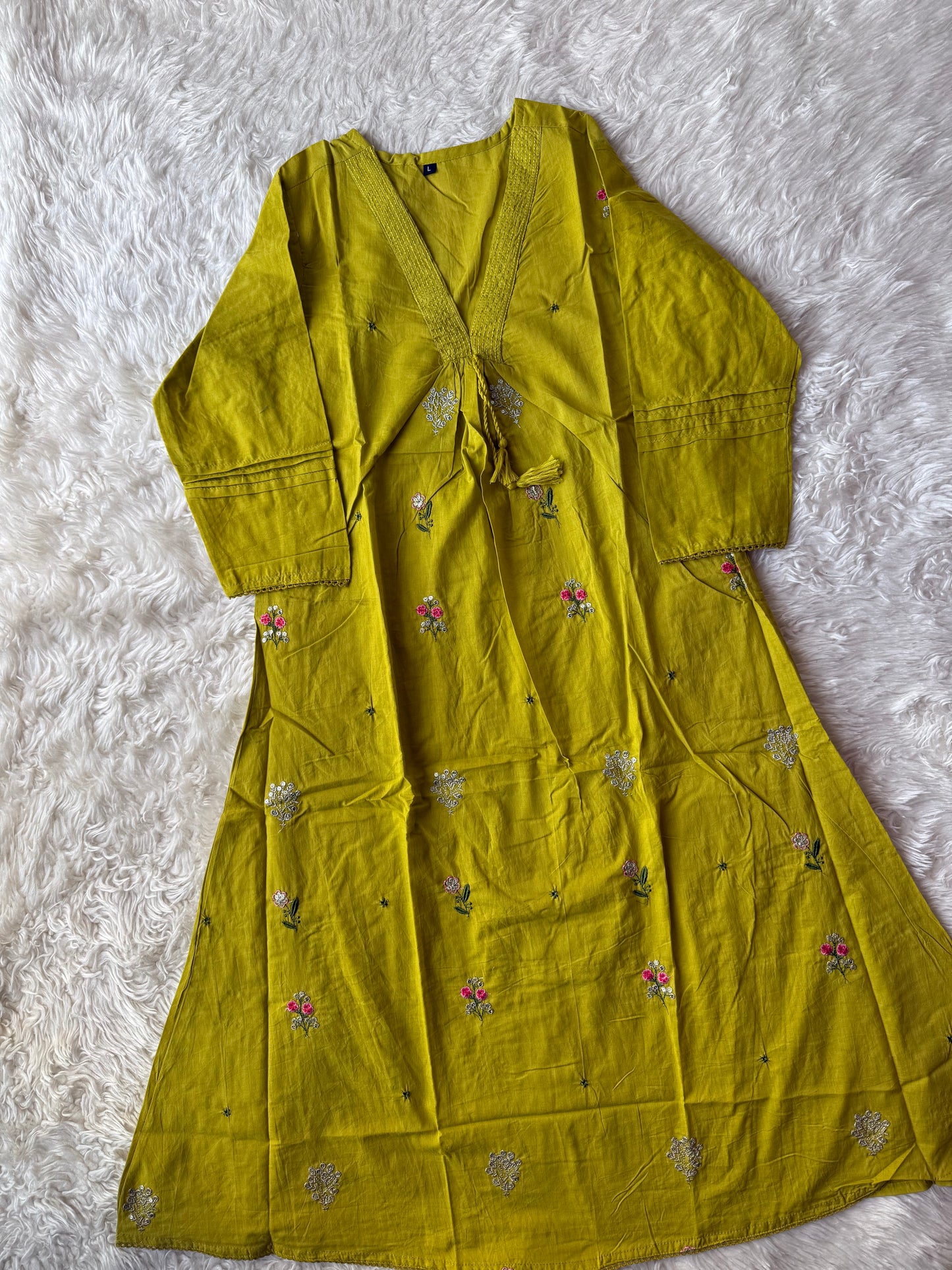 Cotton FLARE Kurti Pant Set