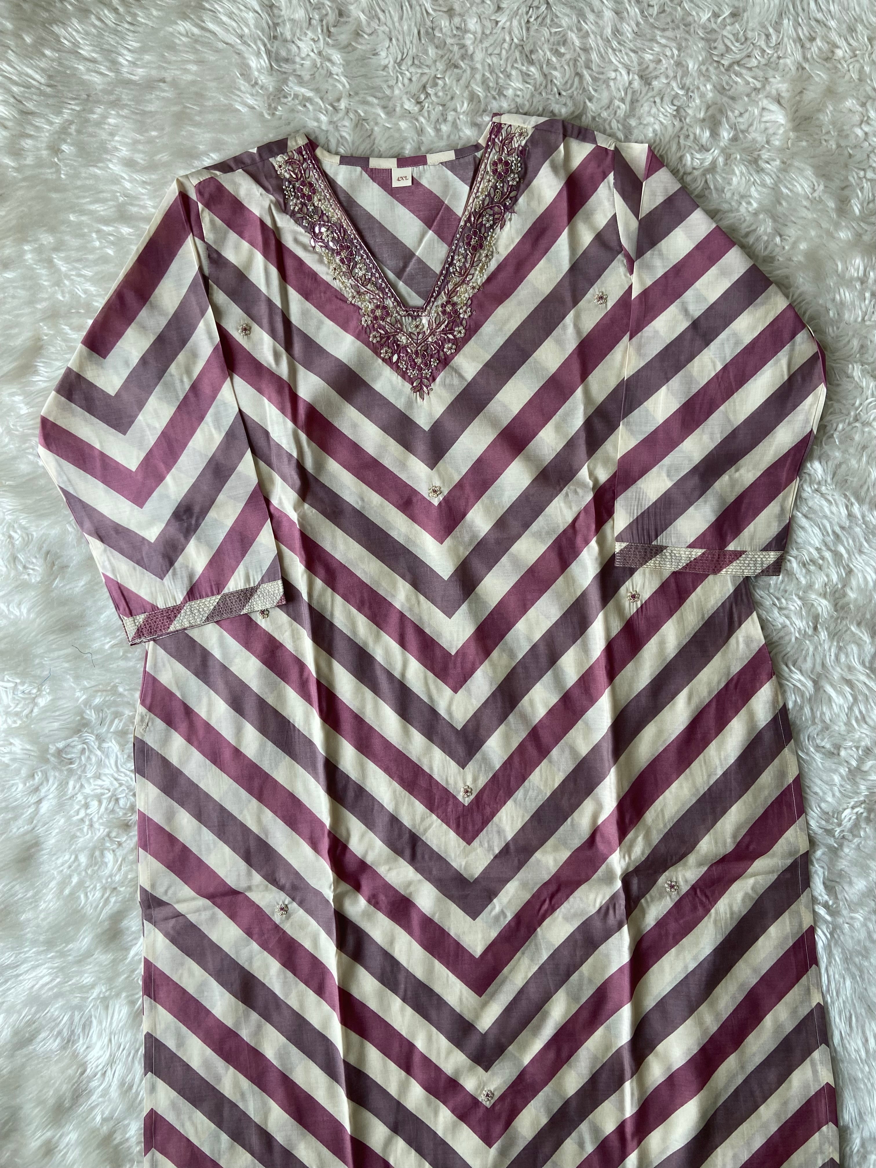 Pure Muslin Silk Kurti Pant Set