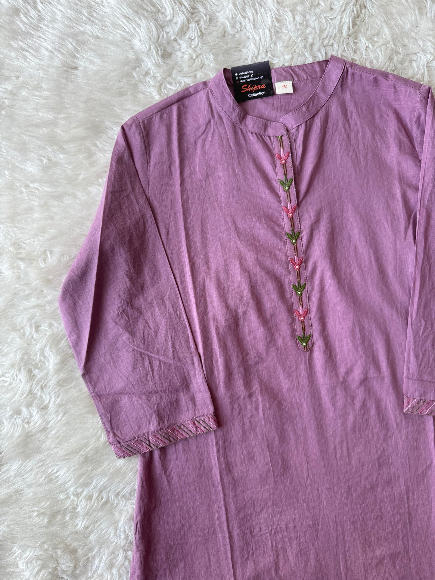 Pure Slub Cotton Kurti Pant Set
