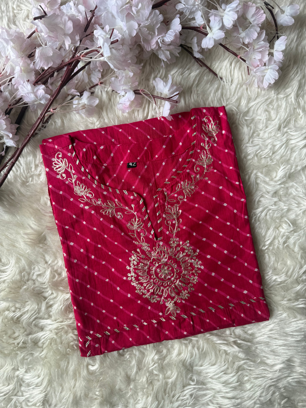 Premium Cotton Lehariya Kurti