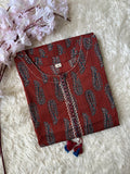 Premium Cotton “Katha” Details Kurti