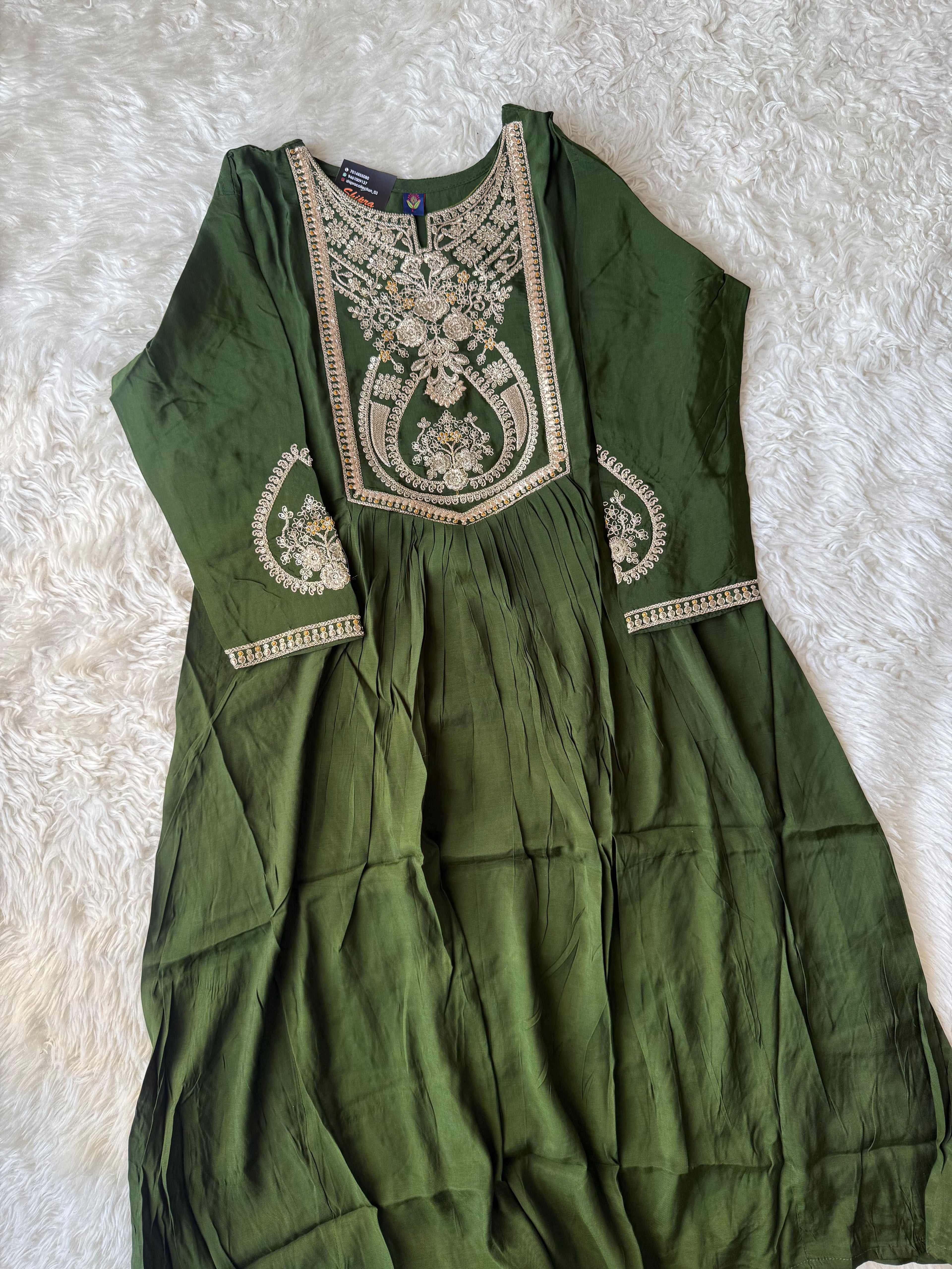 Premium Muslin Silk Kurti Pant Dupatta Set
