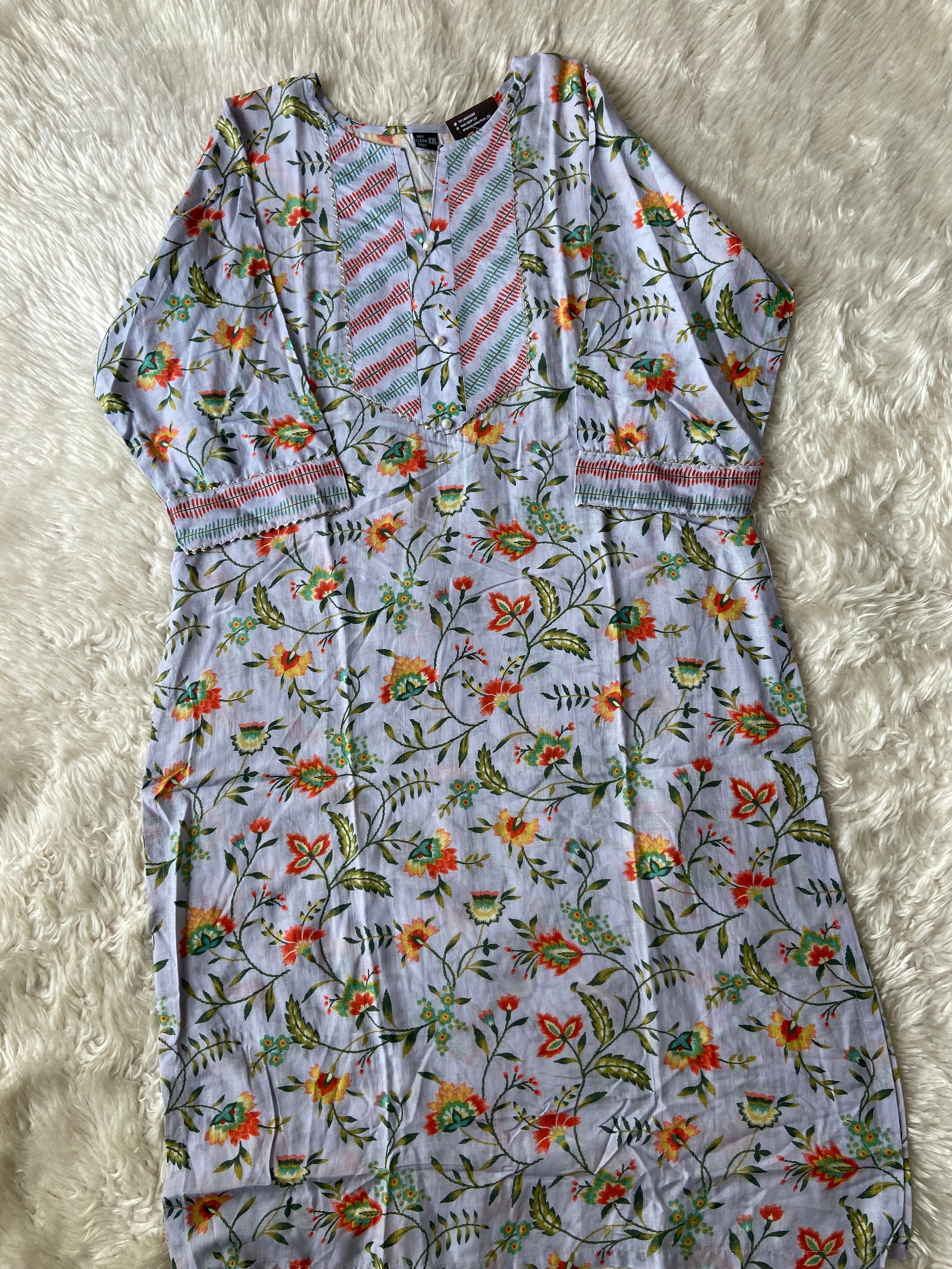 Premium Muslin Silk Kurti Pant Set