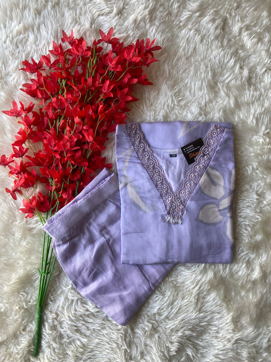 Premium Muslin Silk Kurti Pant Set