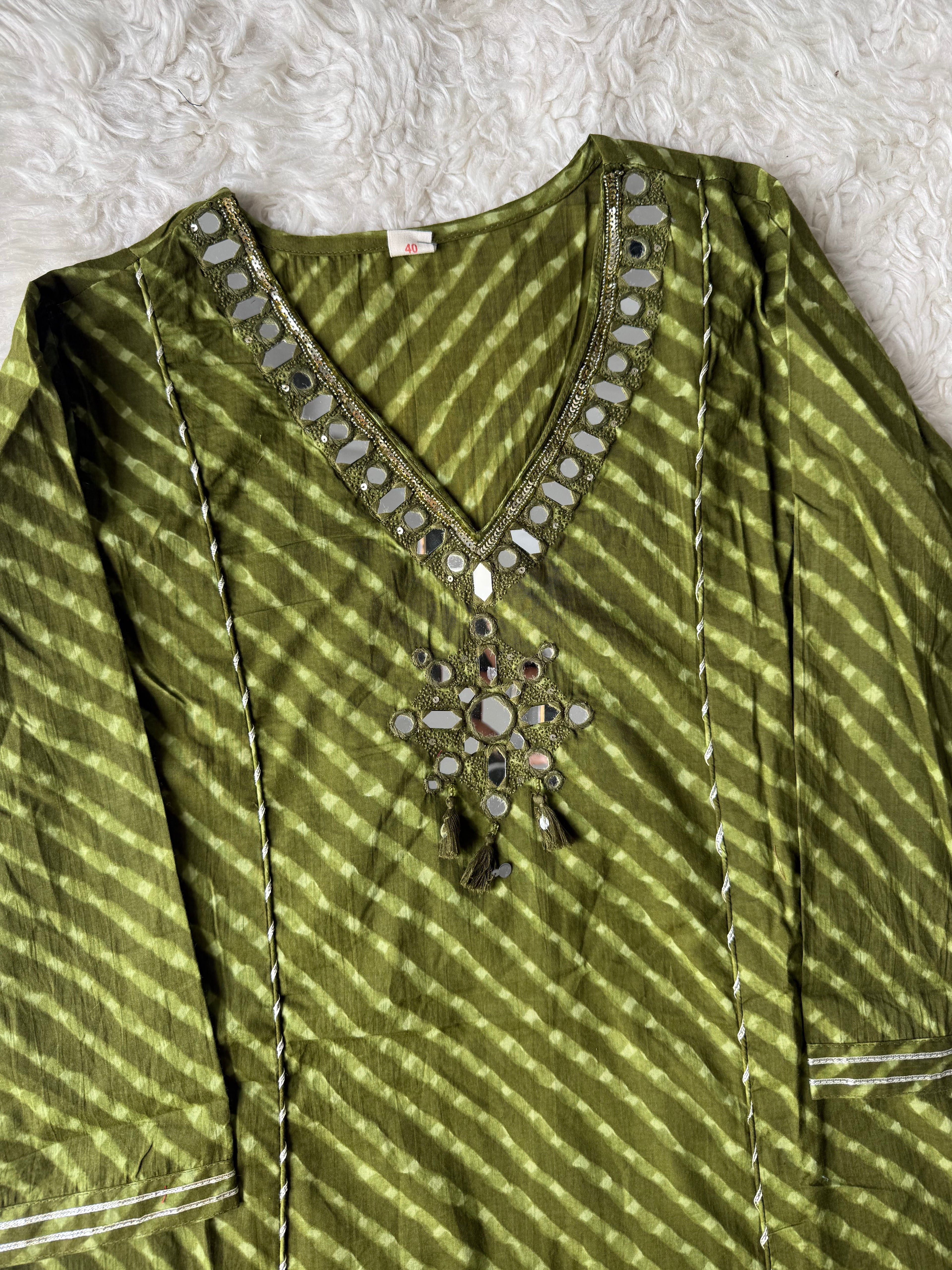 Premium Cotton Lehariya Set