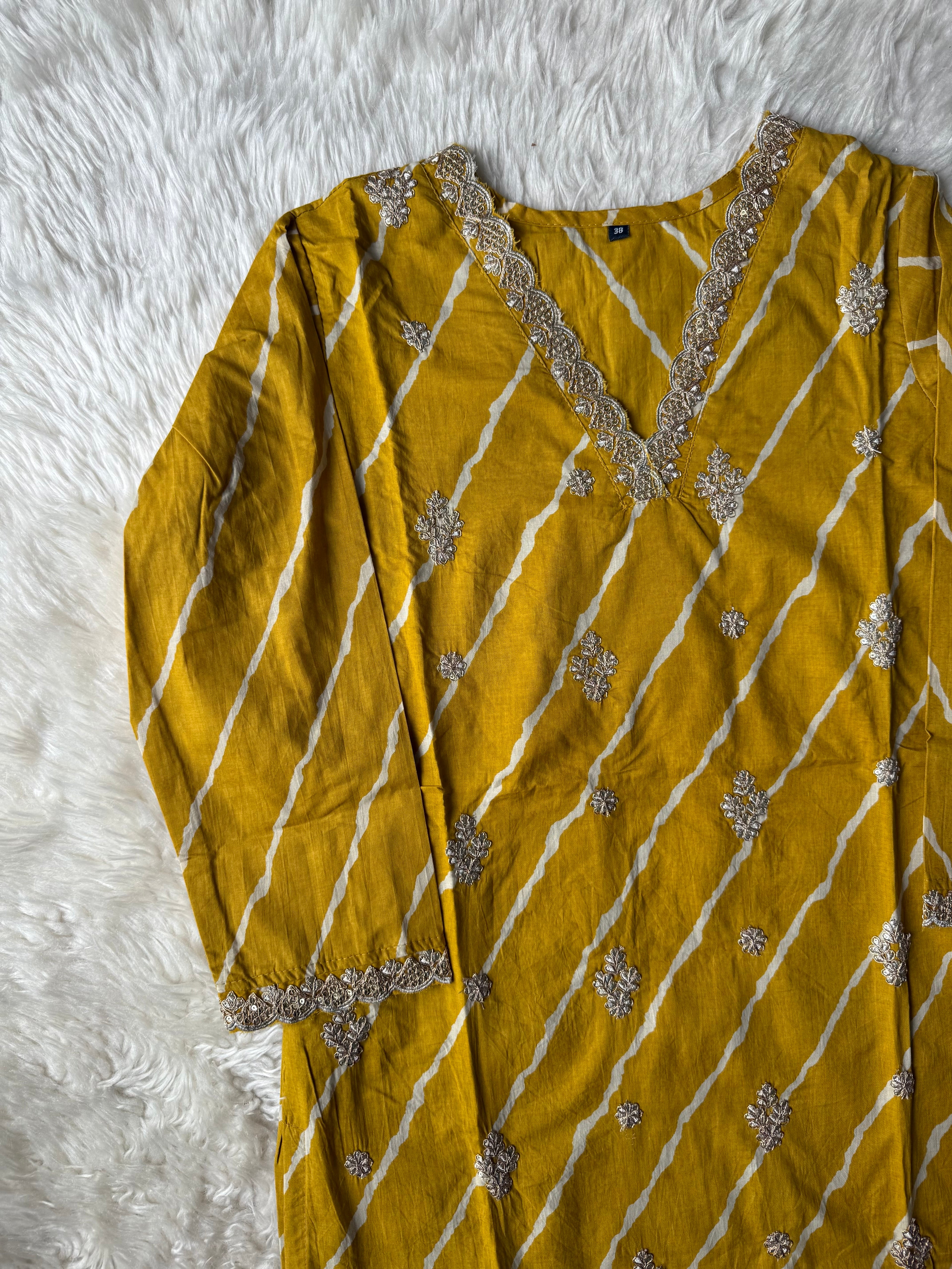 Premium Cotton Lehariya Set