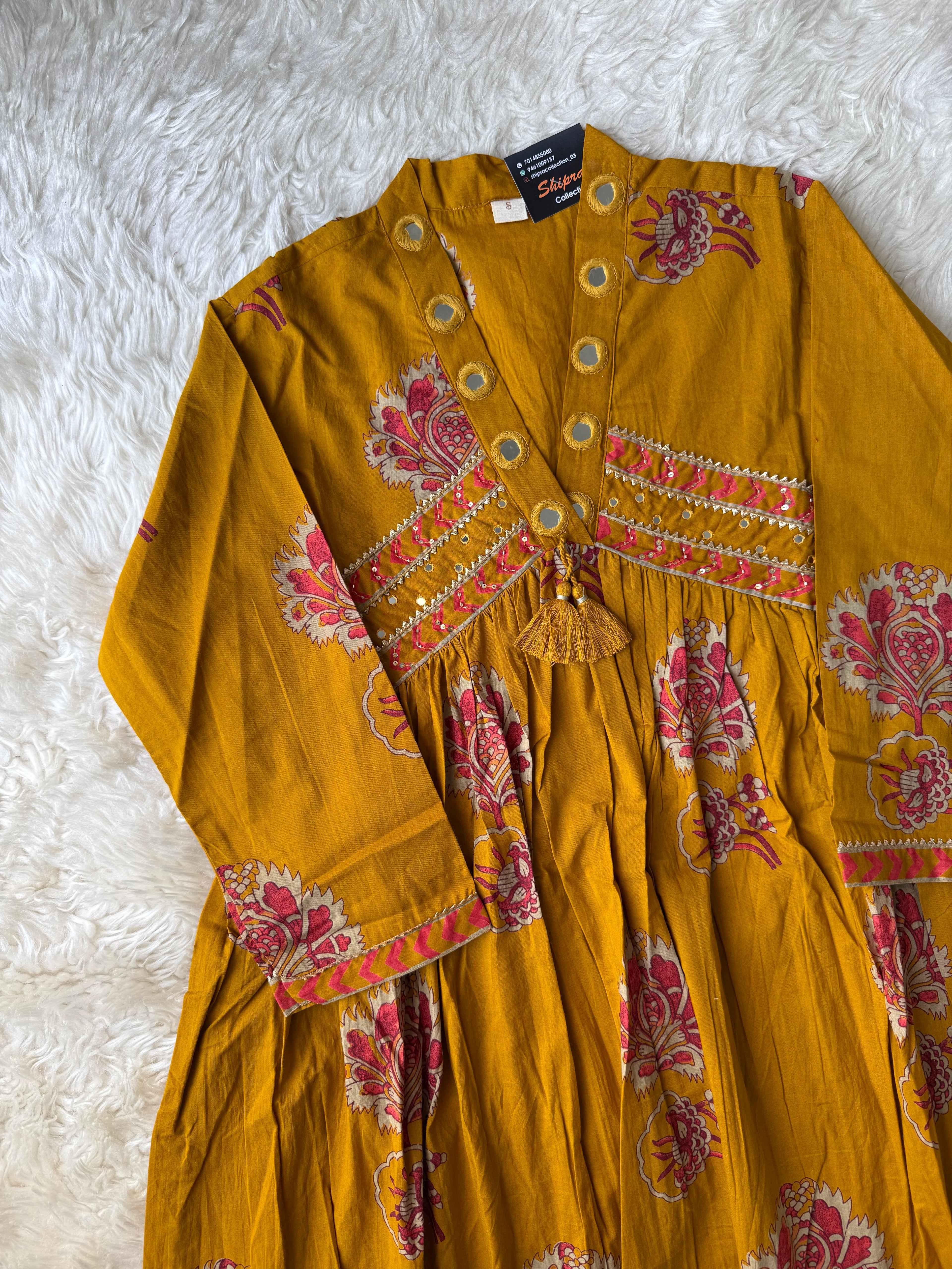 Premium Cotton Flare Kurti Pant Set