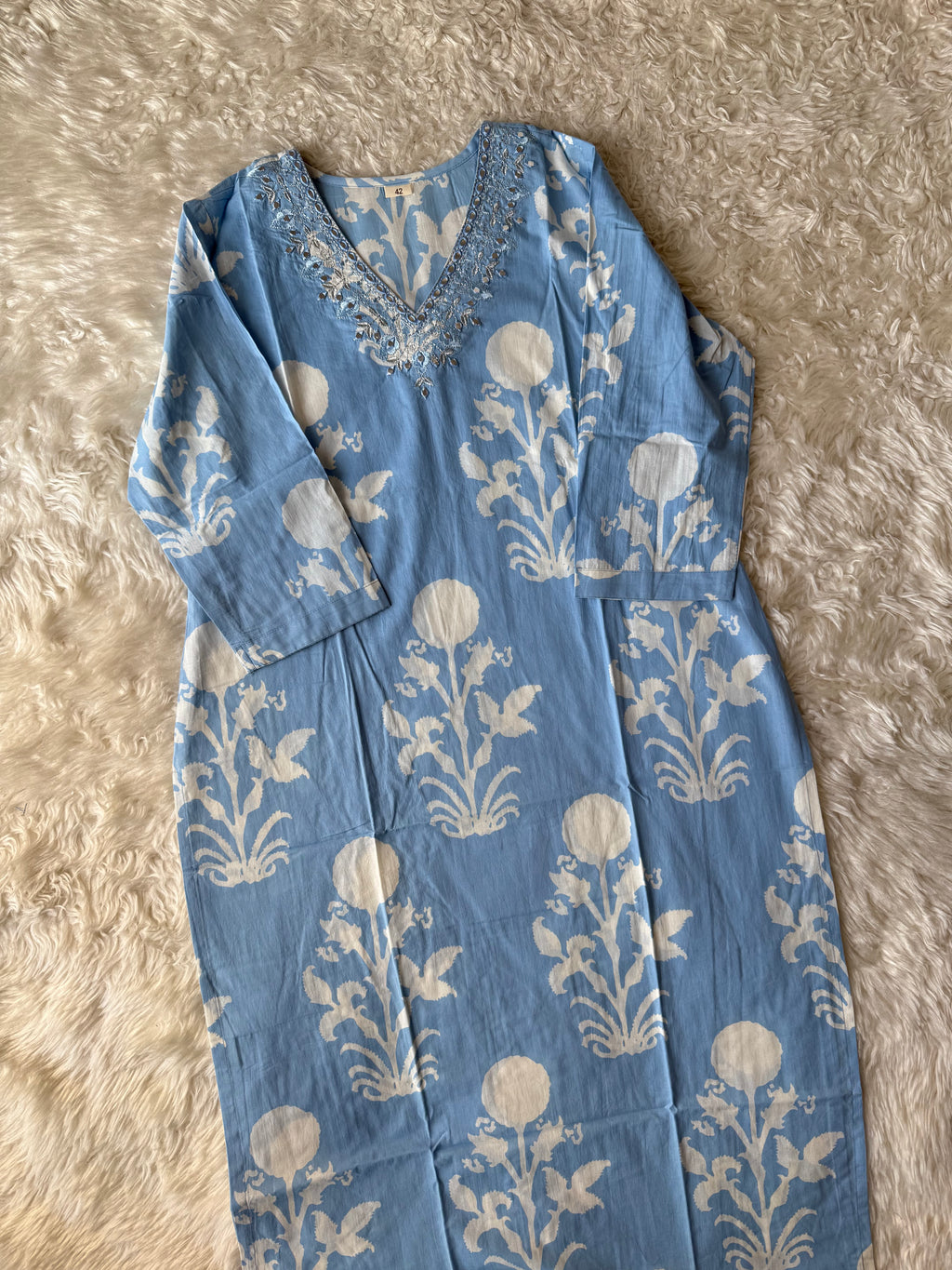 Breathable Cotton Kurti Pant Cotton Dupatta Set