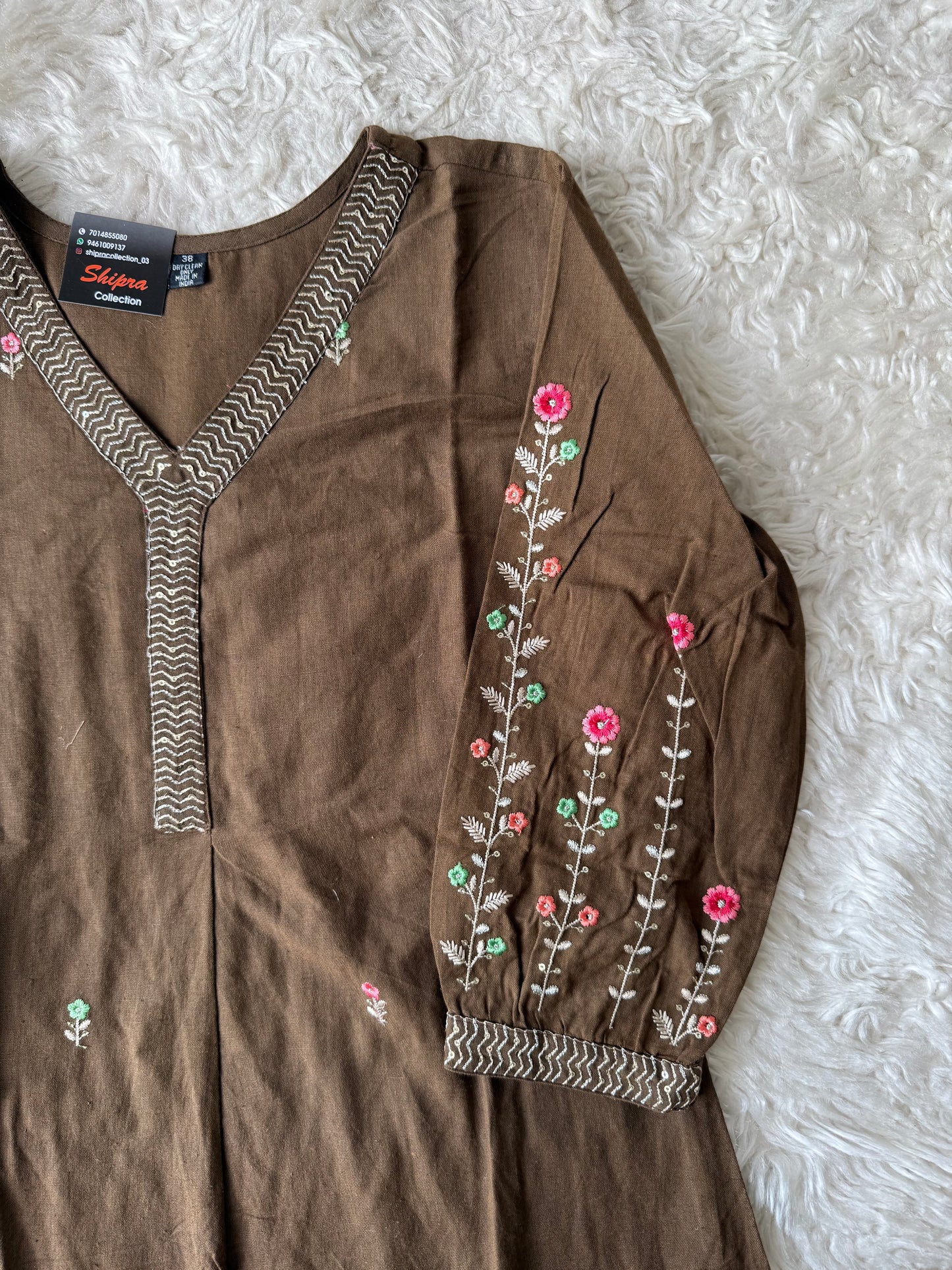 Khadi Cotton Kurti Pant Set