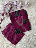 Cotton Kurti Pant Set