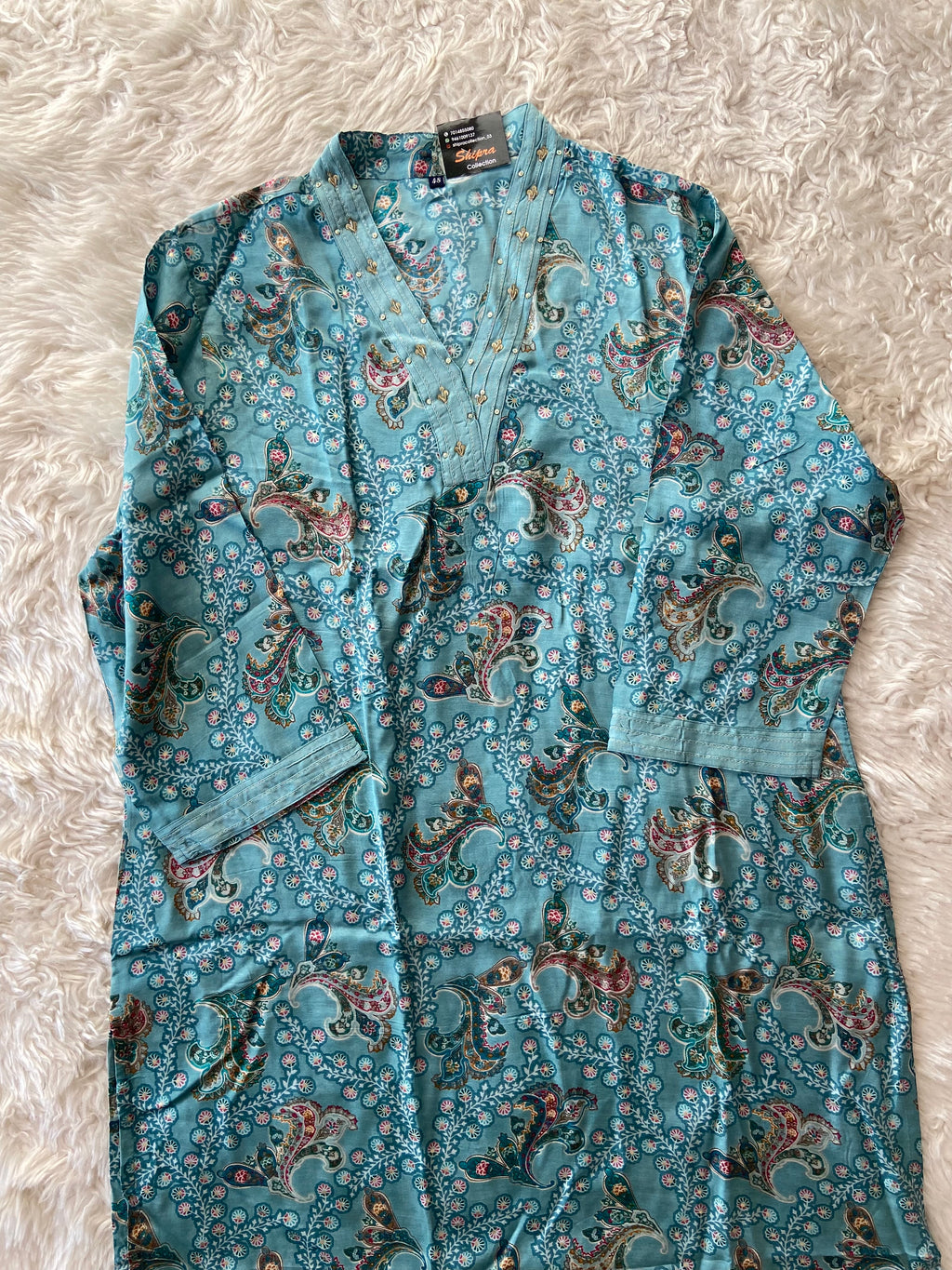 Premium Muslin Silk Kurti Pant Dupatta Set