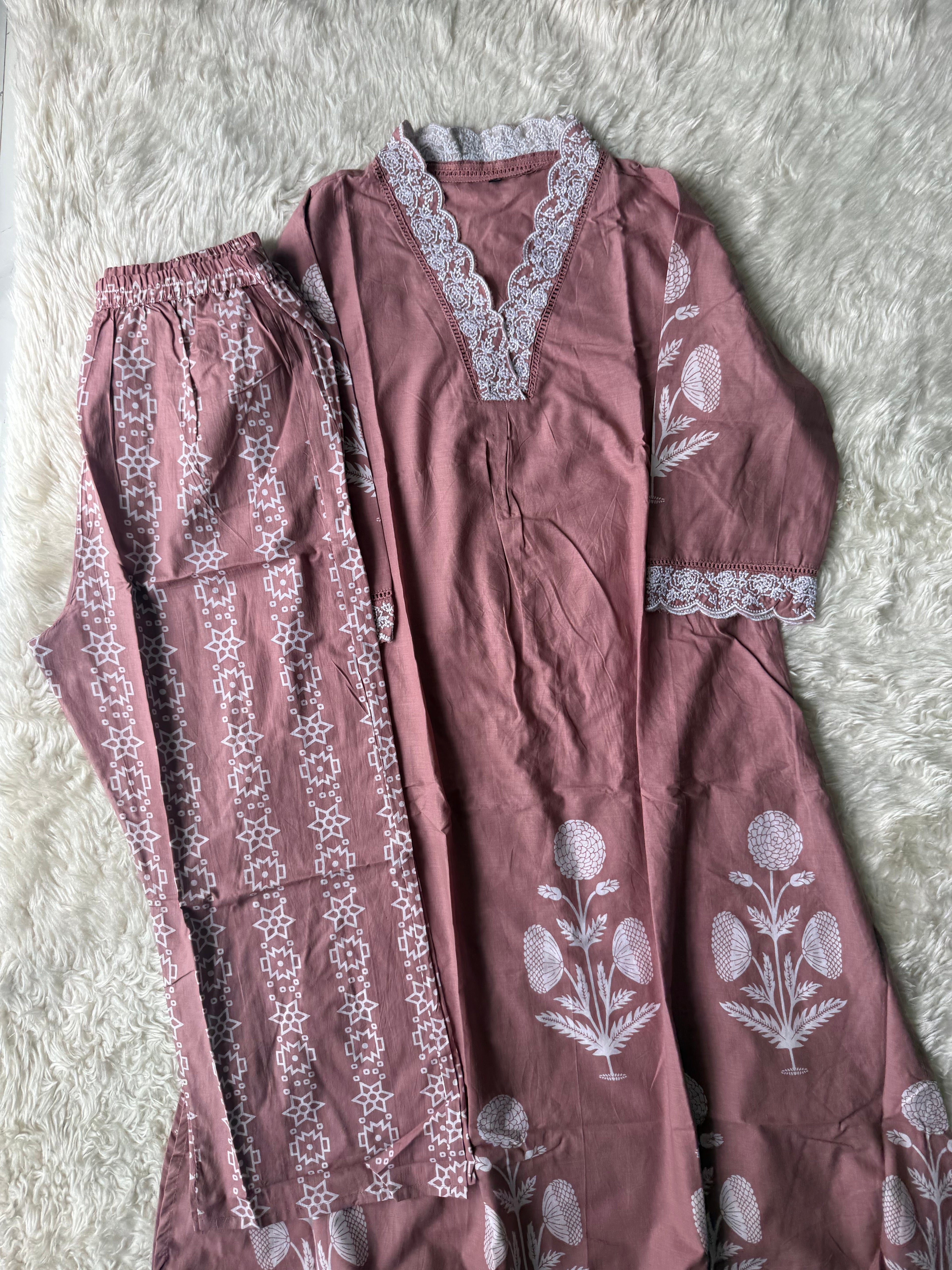 Cotton Kurti Pant Set