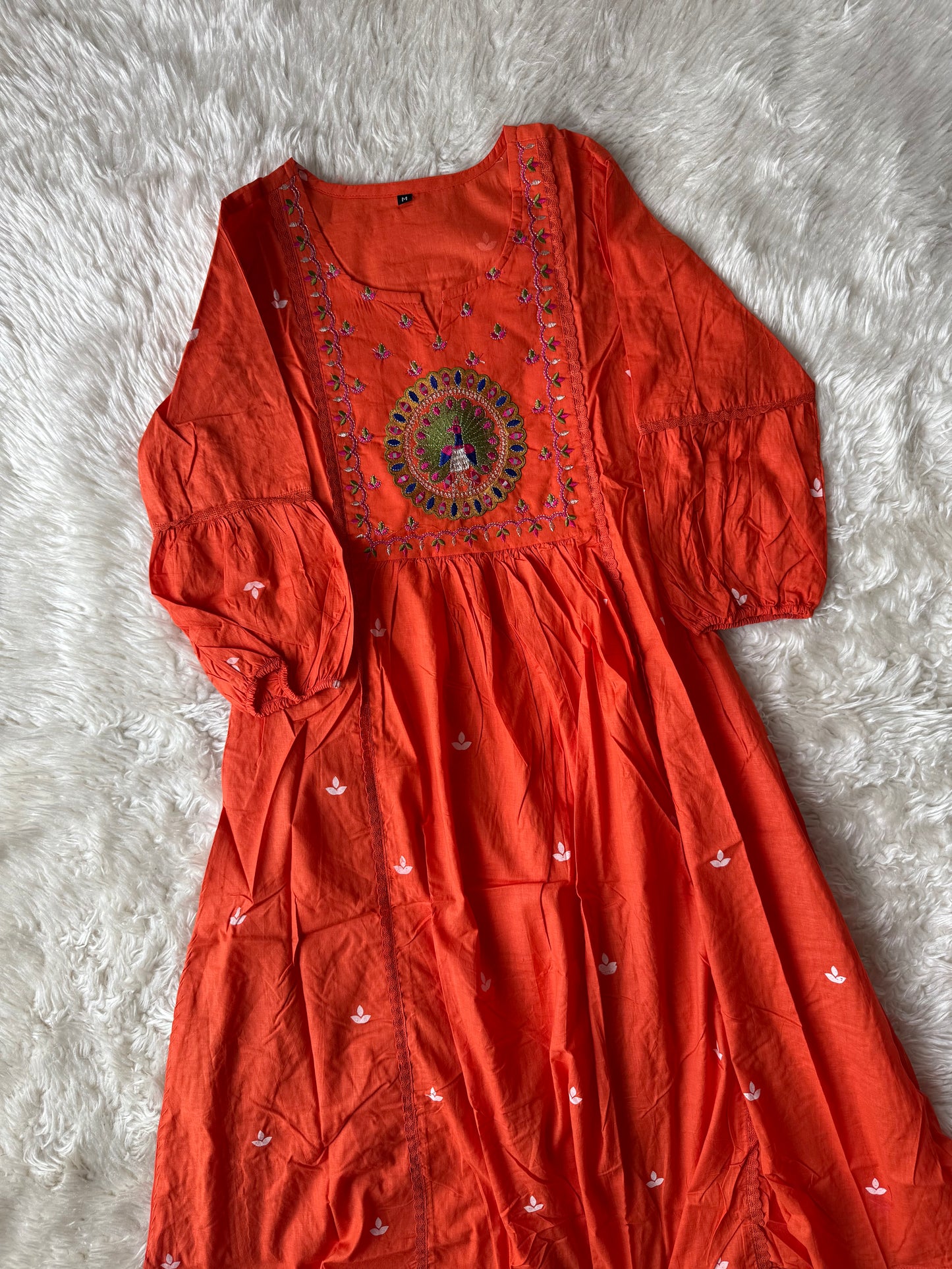 Cotton Flare Kurti Pant Set