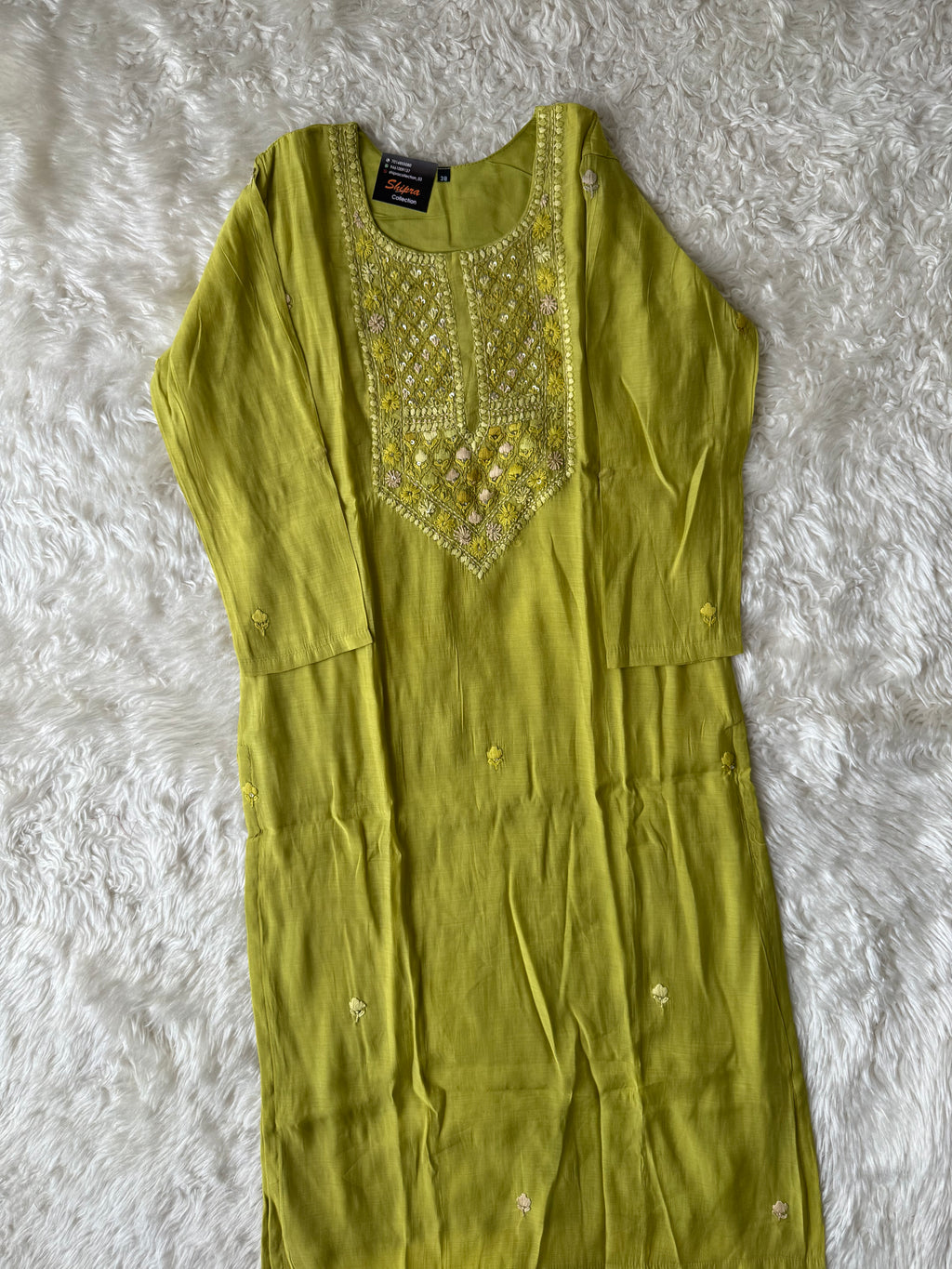 Mul Chanderi Kurti Pant Dupatta Set