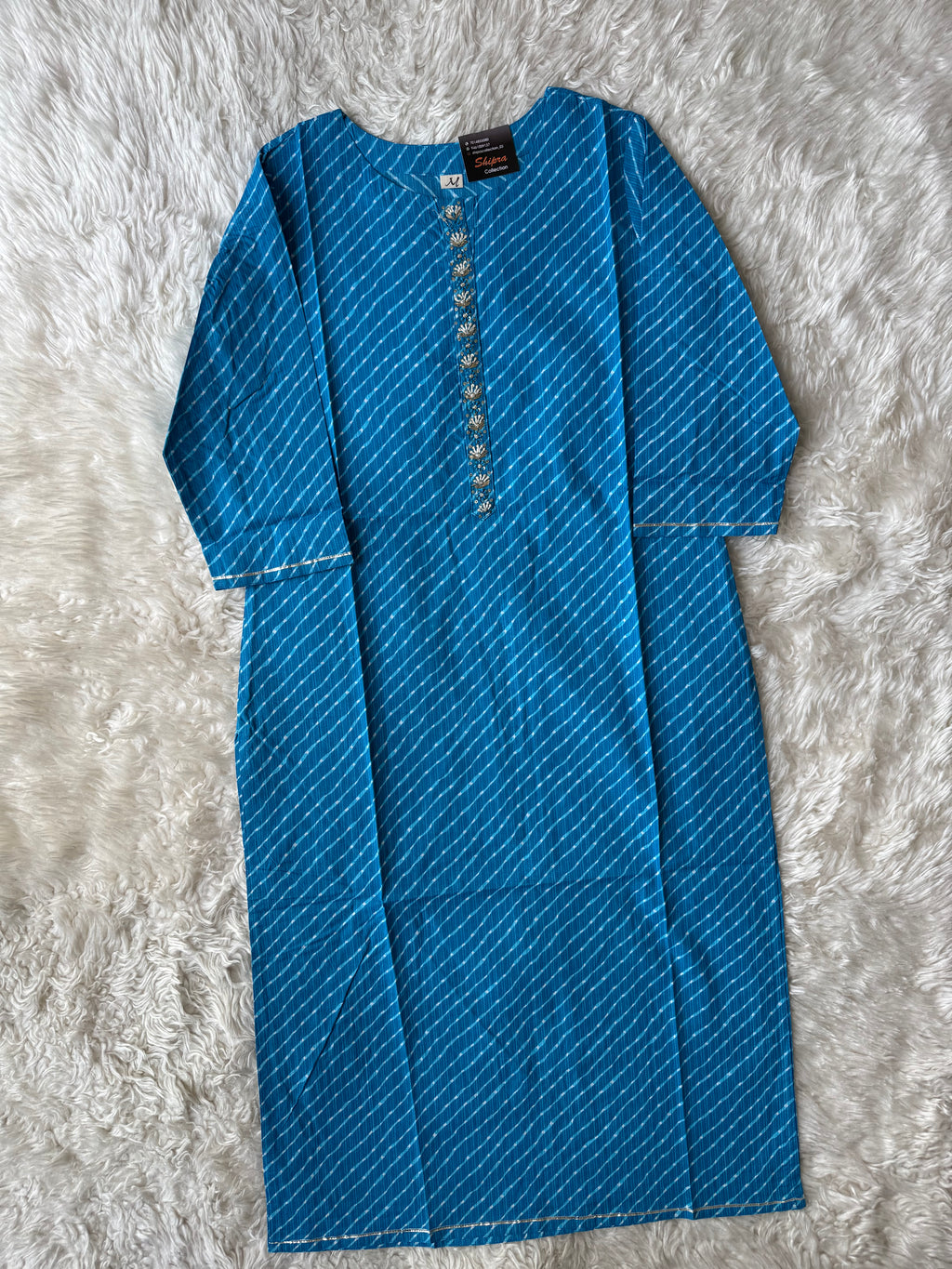 Premium Cotton Lehariya Kurti