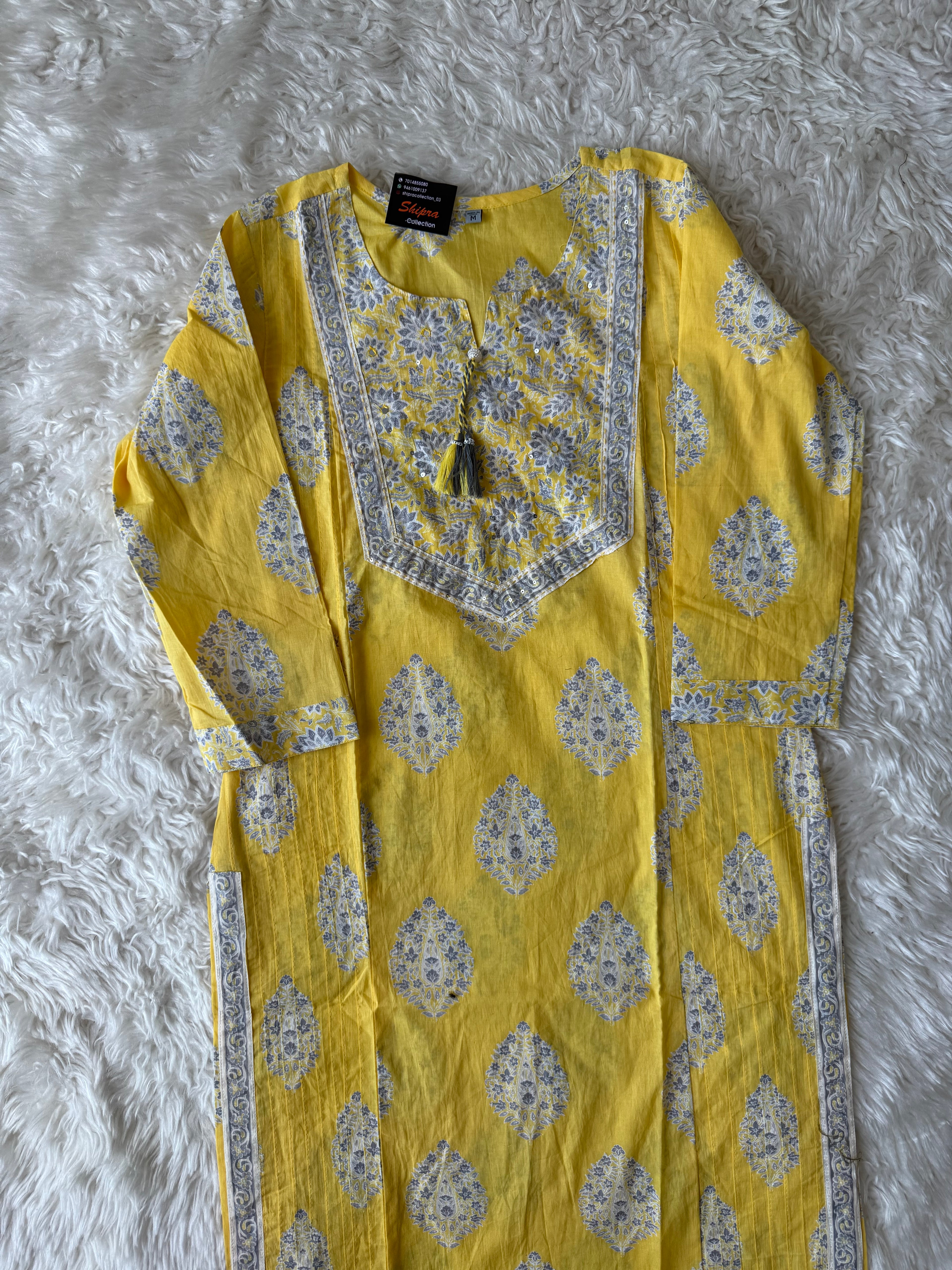 Premium Cotton Kurti Pant Dupatta Set