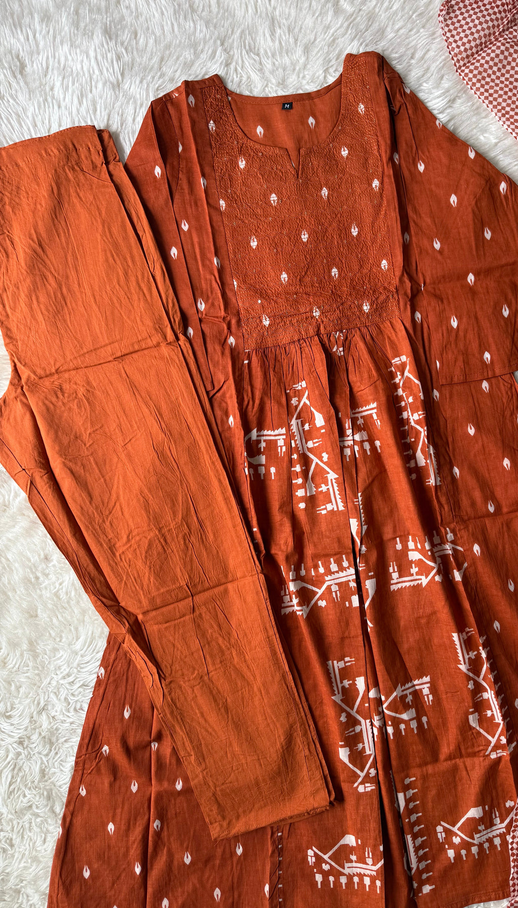 Cotton FLARE Kurti Pant Set