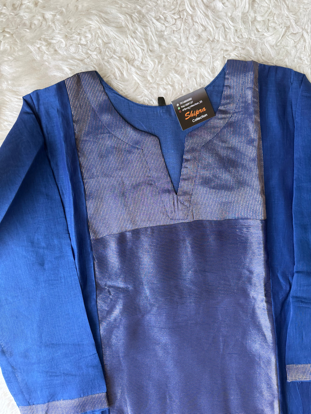 Mul Chanderi Kurti Pant Dupatta Set