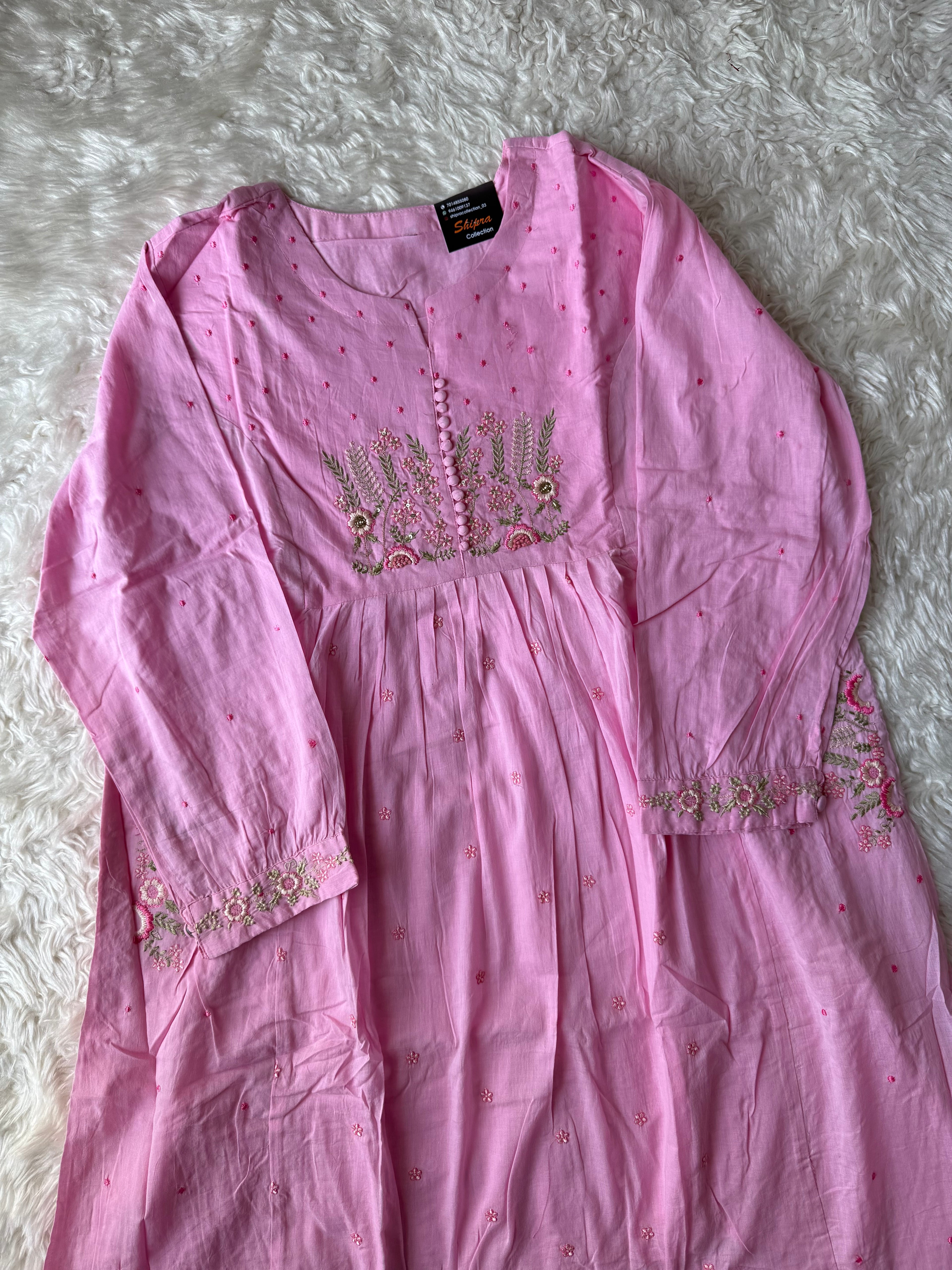 Premium Mul Cotton Thread Work Set