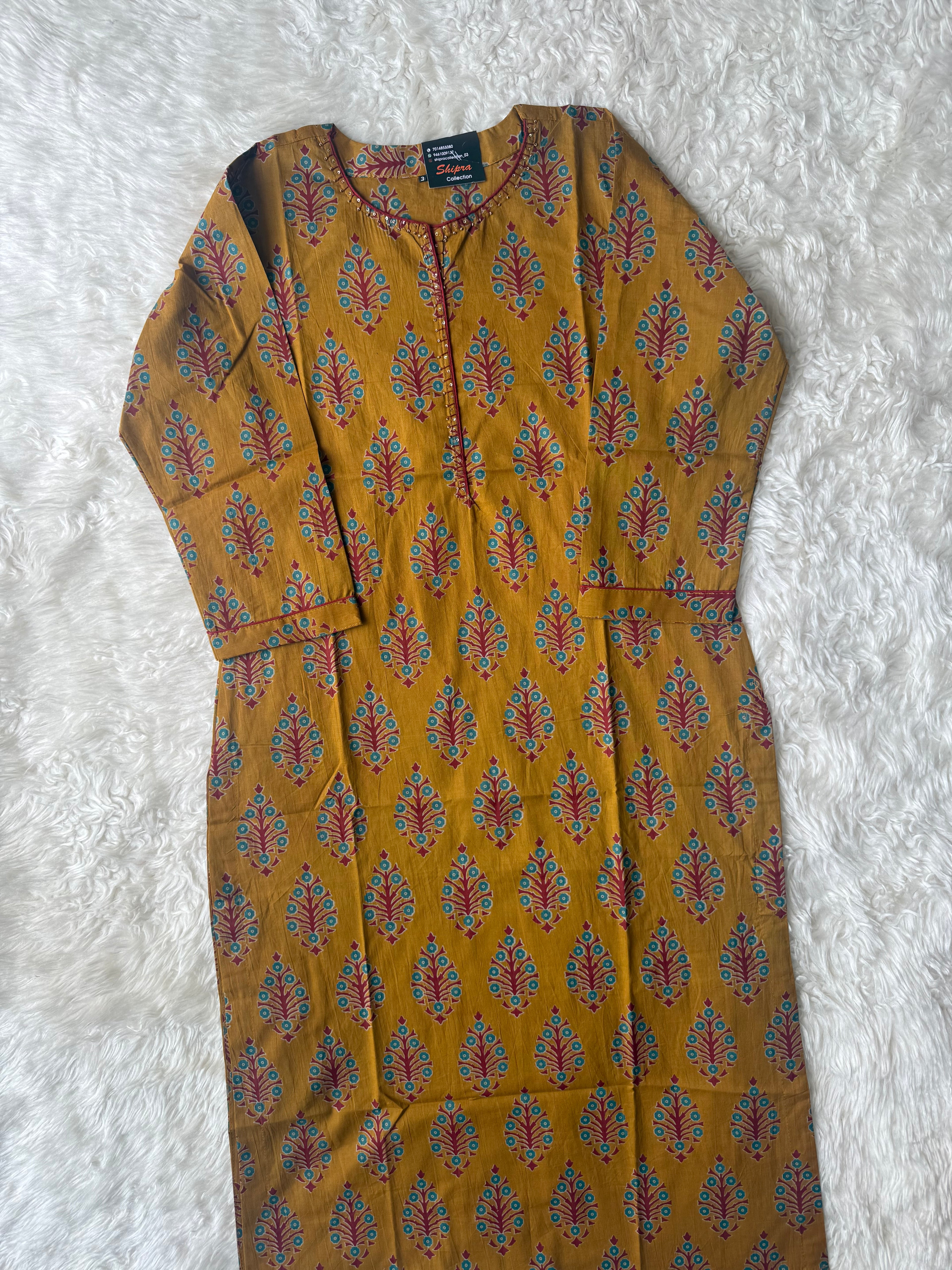 Premium Cotton Kurti Pant Dupatta Set