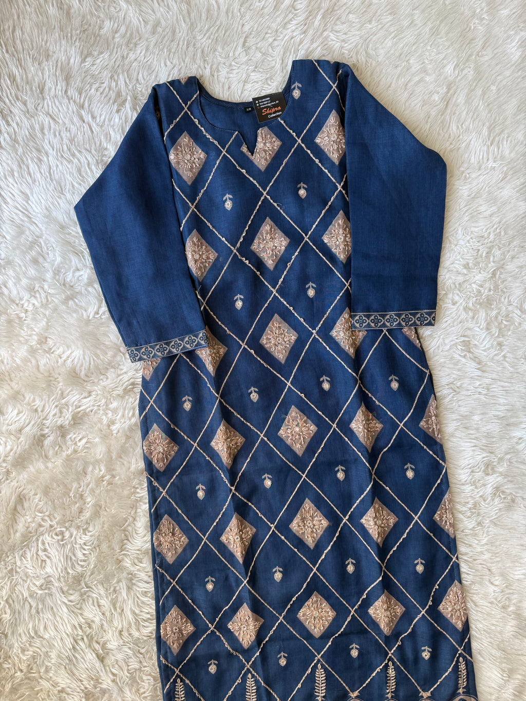 Linen Kurti Pant Dupatta Set