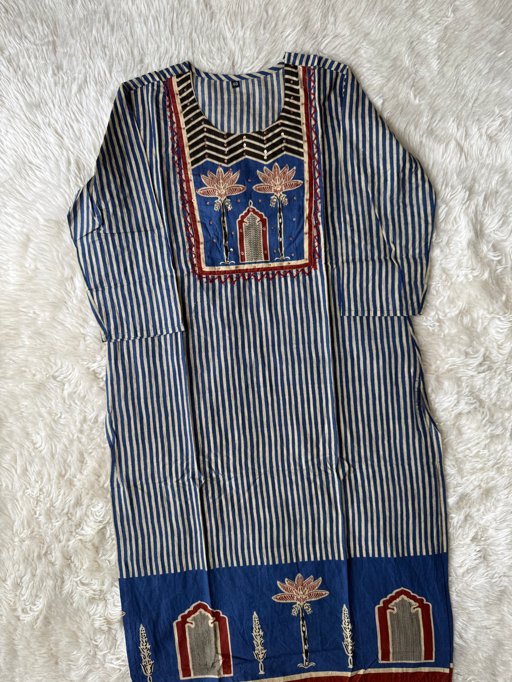 Pure Cotton Kurti Pant Dupatta Set