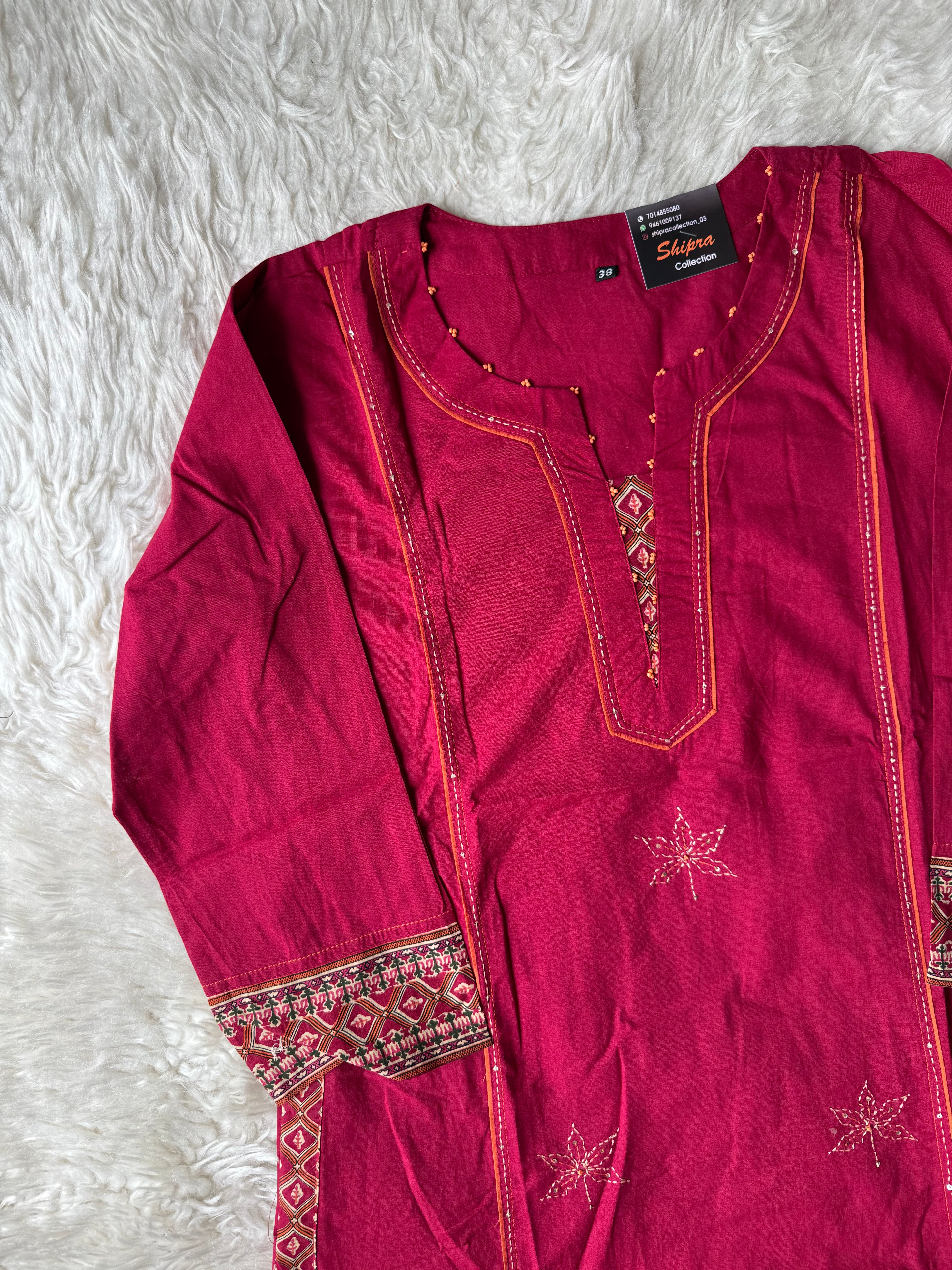 Premium Cotton Kurti Pant Dupatta Set