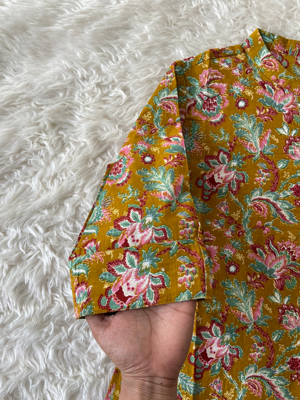 Premium Cotton Elbow Sleeves Kurti