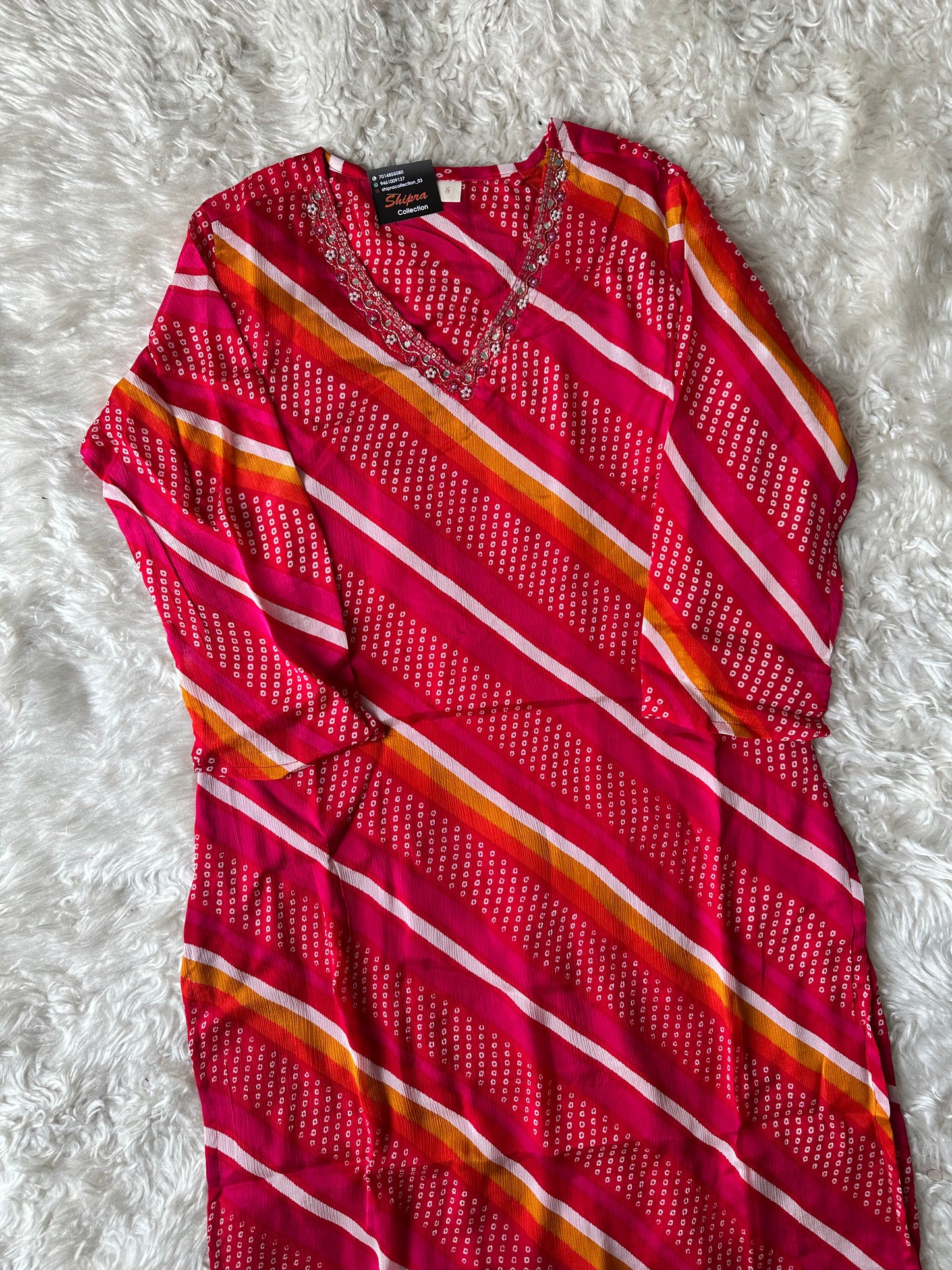 Pure Chinon Kurti Pant Set