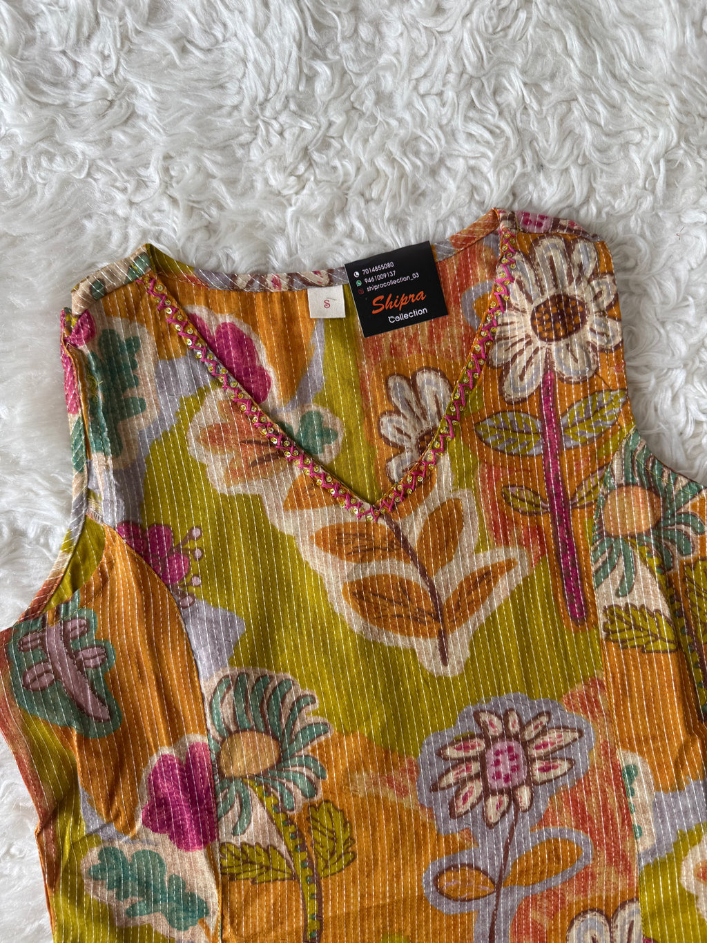 Premium Cotton Sleeveless Kurti Pant Set