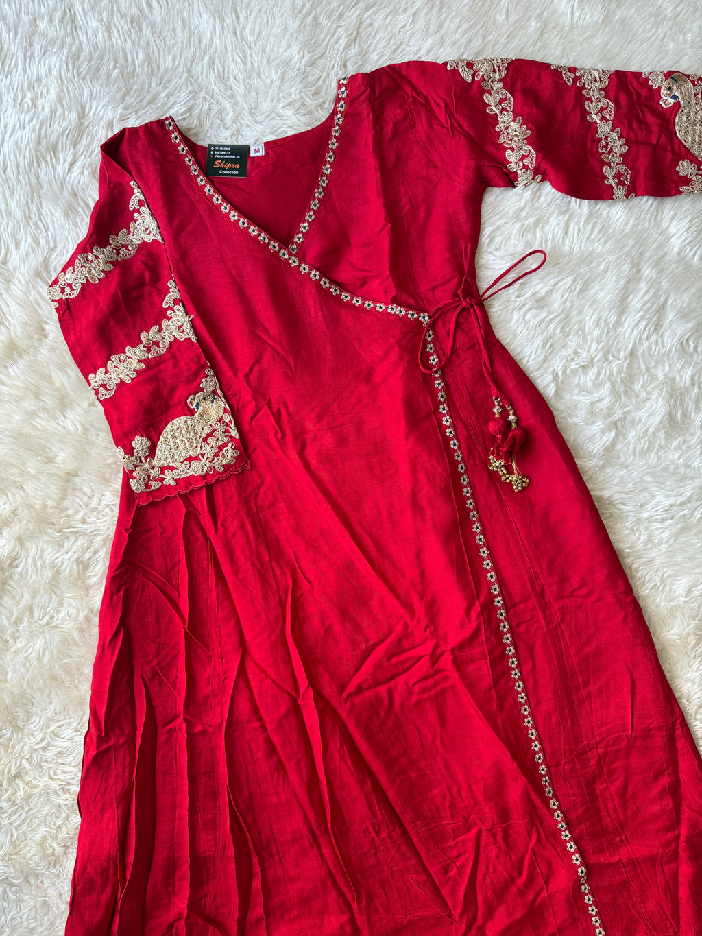 Russian Silk Kurti Pant Dupatta Set