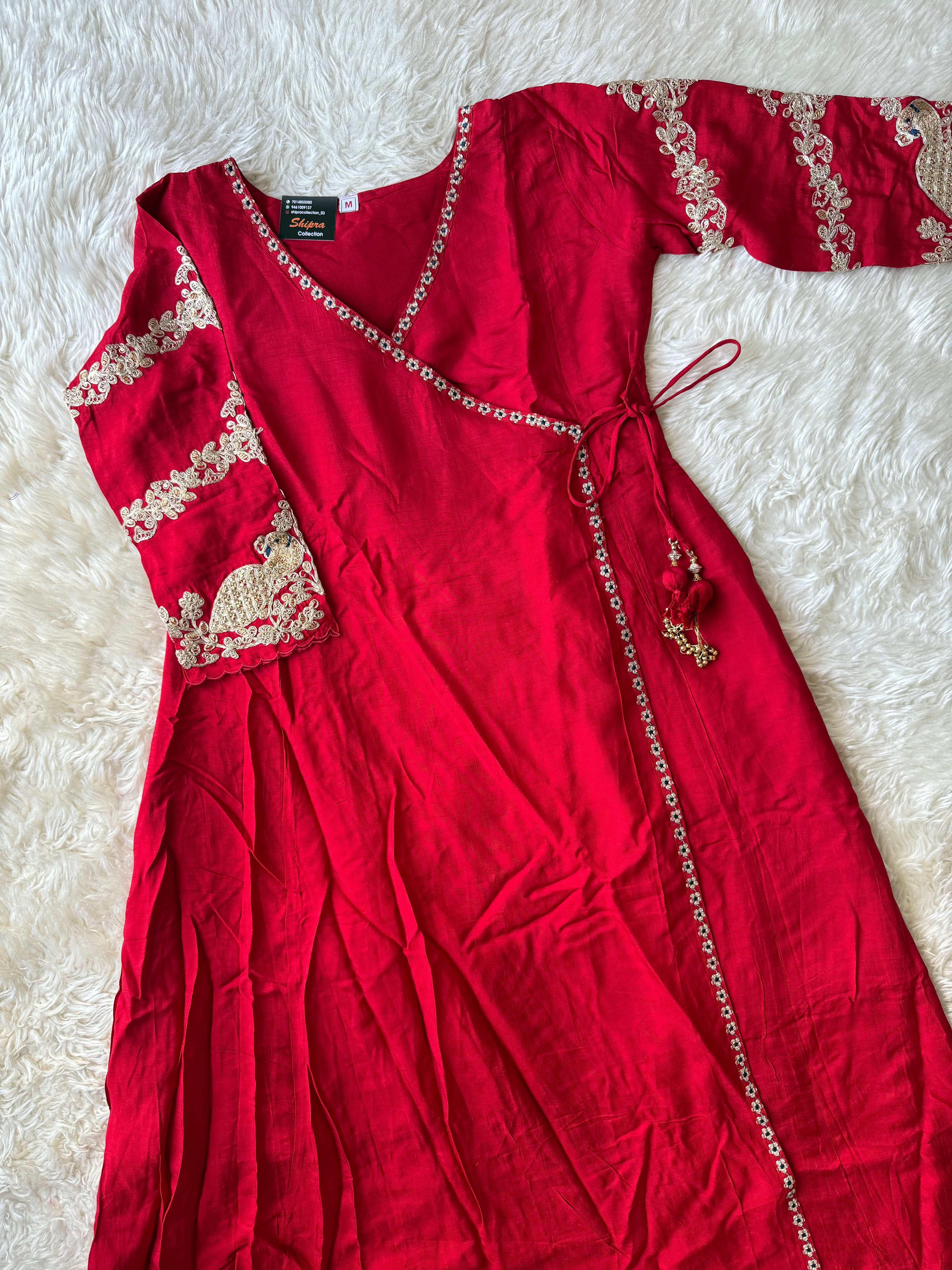 Russian Silk Kurti Pant Dupatta Set