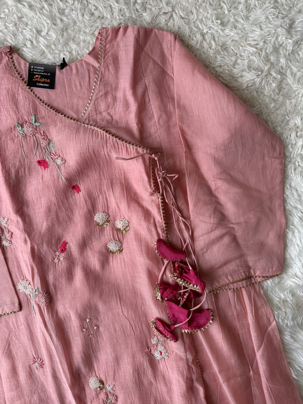 “Plus Size” Mul Chanderi Kurti Pant Dupatta Set